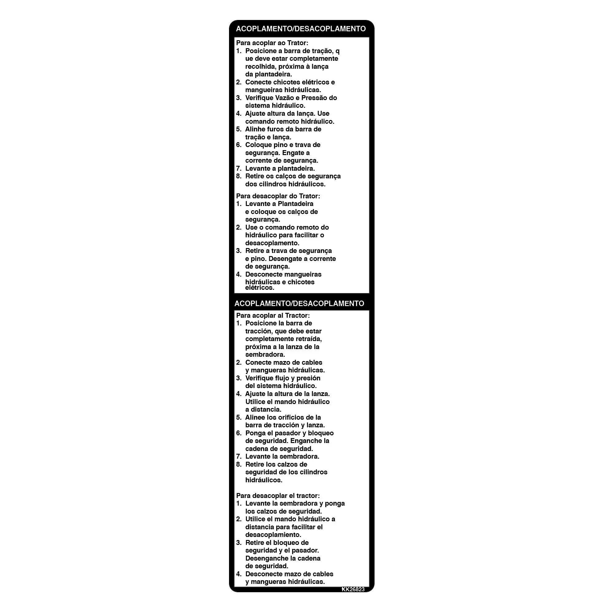 John Deere Coupling Label - KK26823