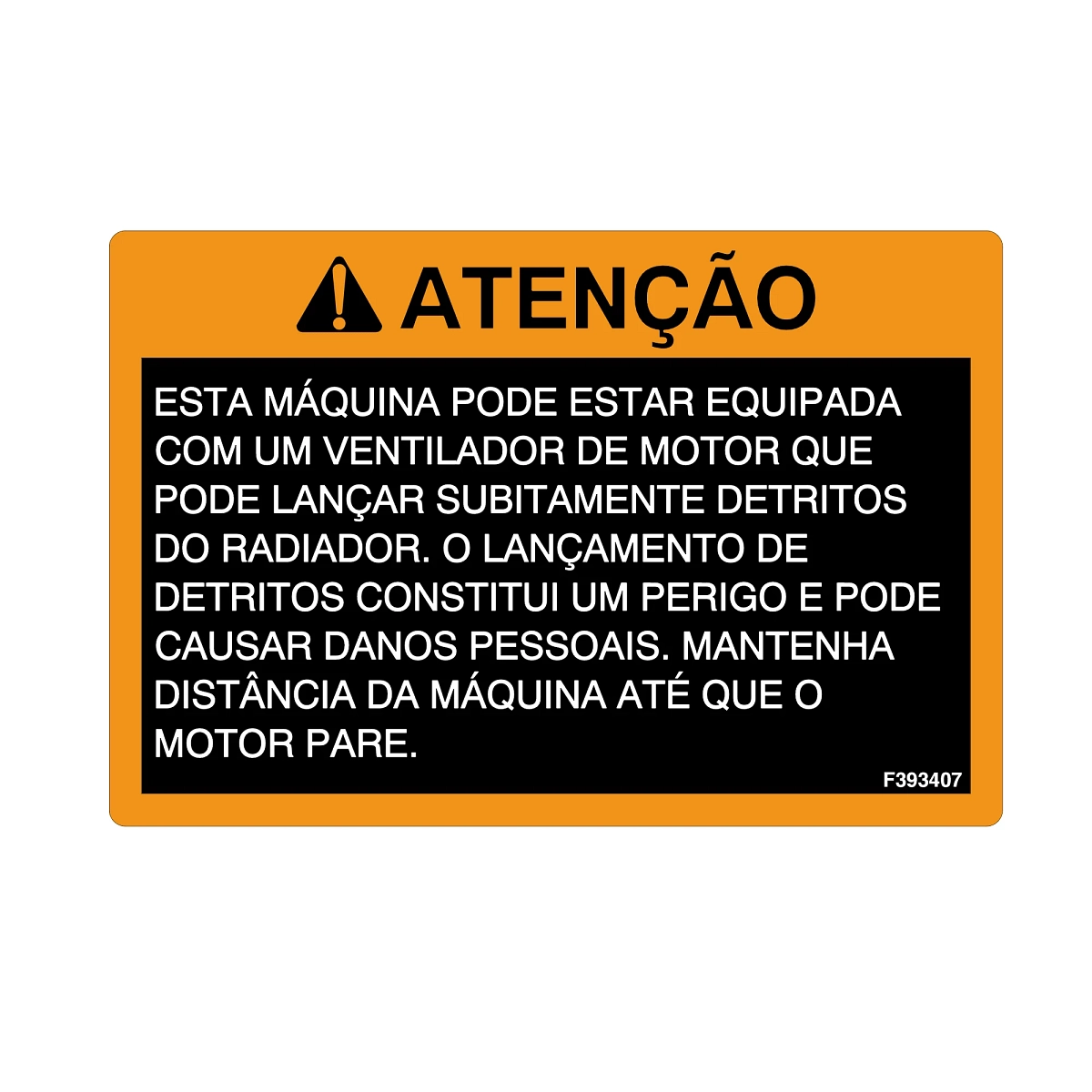 Label, Warning - Fan Debris, Port.