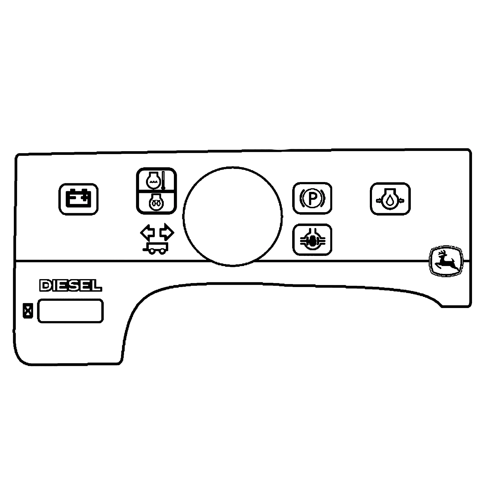John Deere Monitor Light Label - M172637