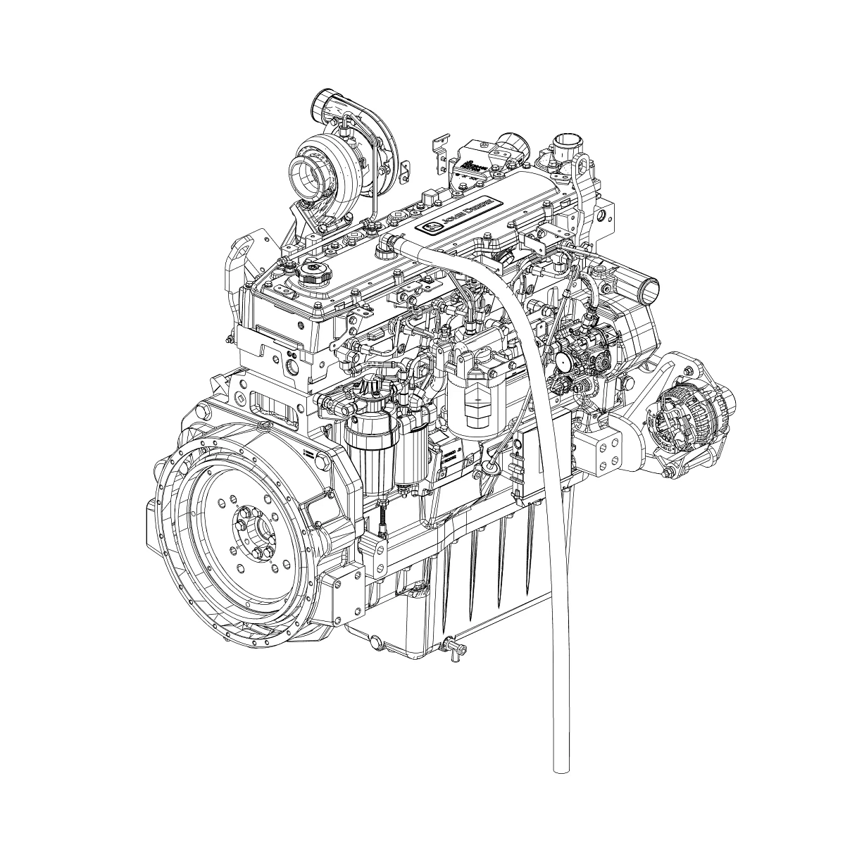 John Deere Reman REMAN Diesel Engine, 13.5 Liter, 617 HP Gross Rated Power, FT4 - RM100337