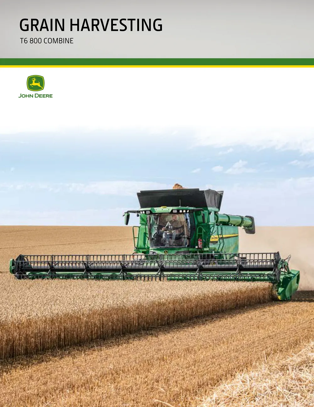 Grain Harvesting T6 800 Combine Product Brochure cover