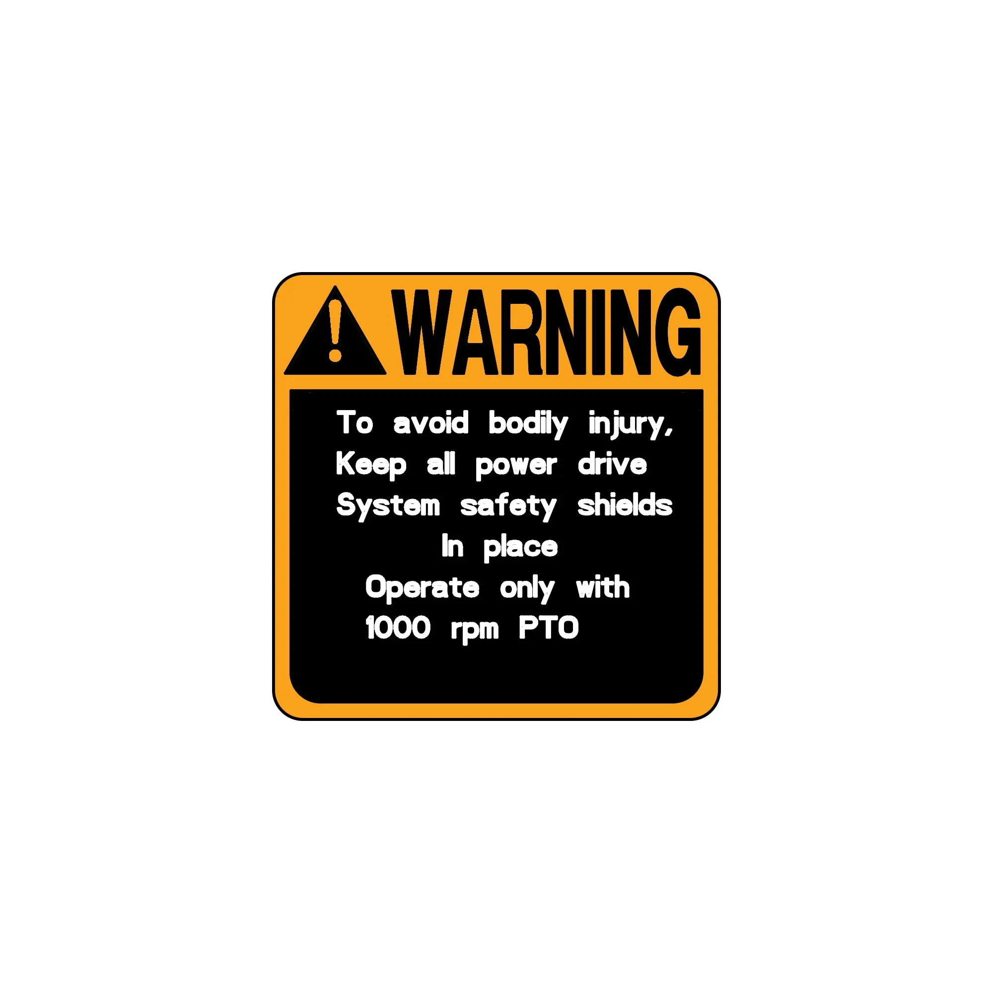 Label, (Warning)