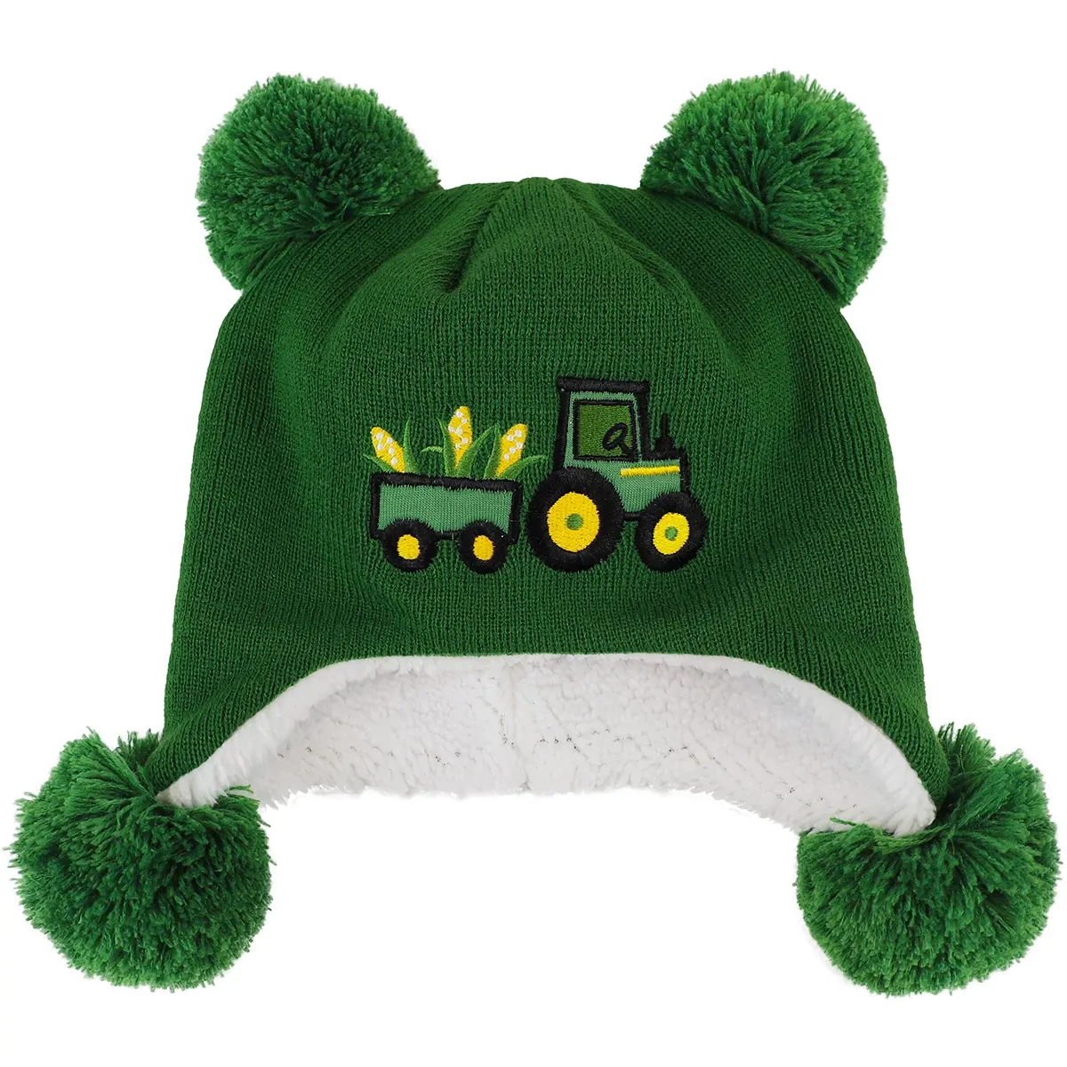 Toddler Tractor Pom Beanie 
