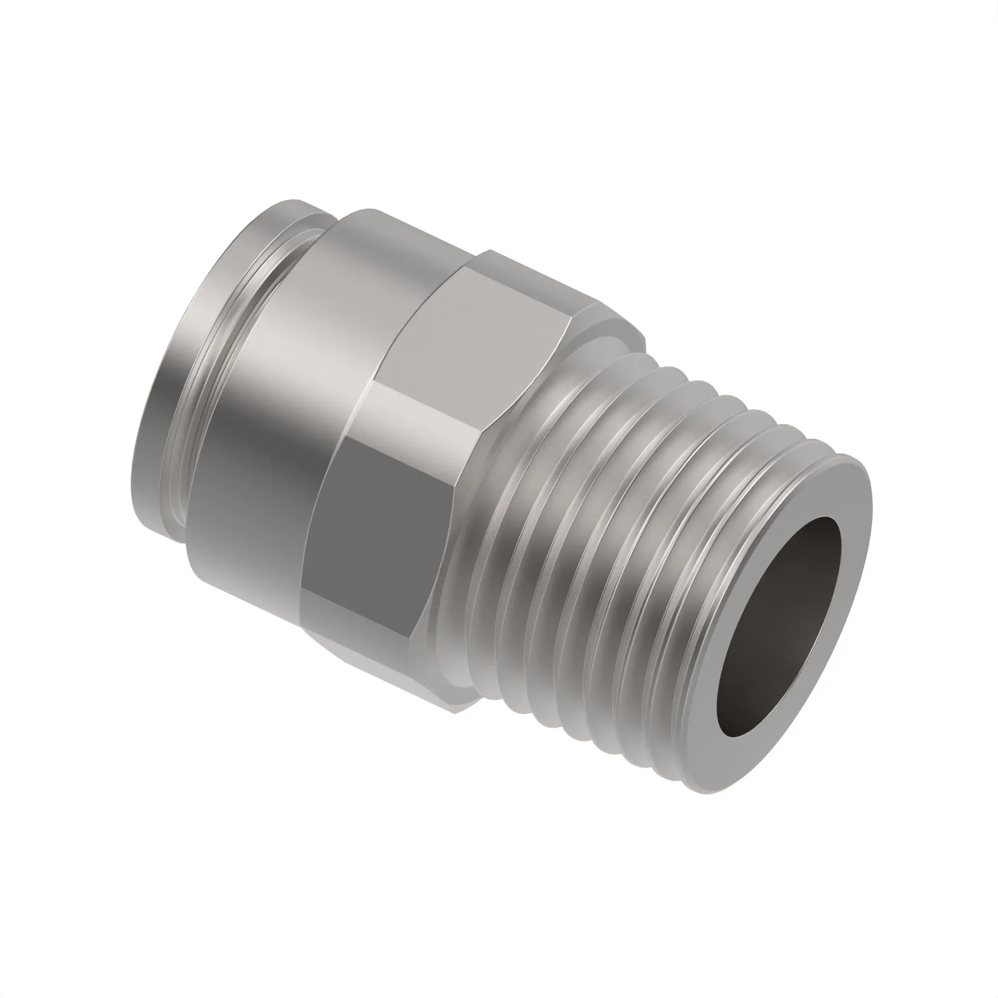 ADAPTER FITTING, 1/2MNPT-1/2 NYL TU