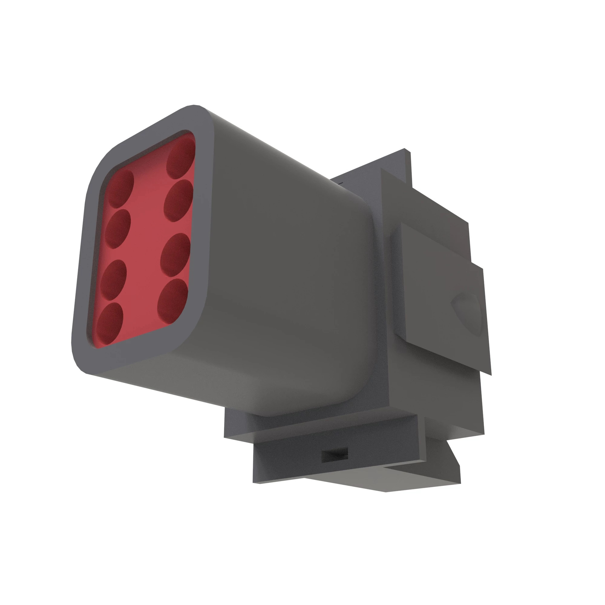 John Deere Gray External Electrical Connector Housing, 8 Cavities - 57M7631