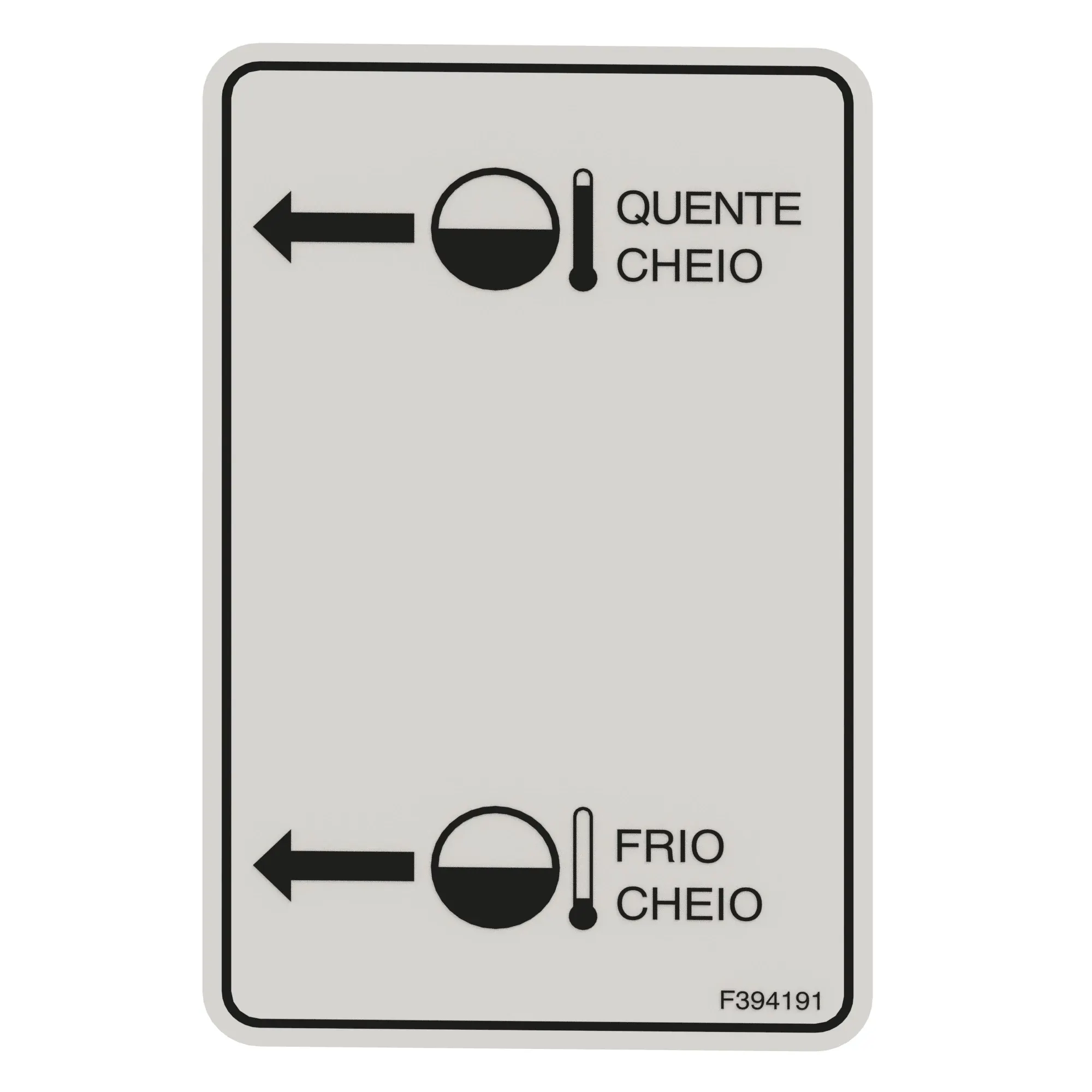 John Deere Portuguese Oil Fill Label - F394191