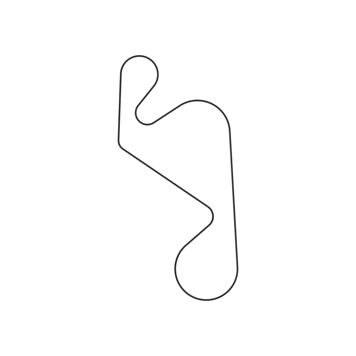 V-BELT, POLY-RIB 8 RIB