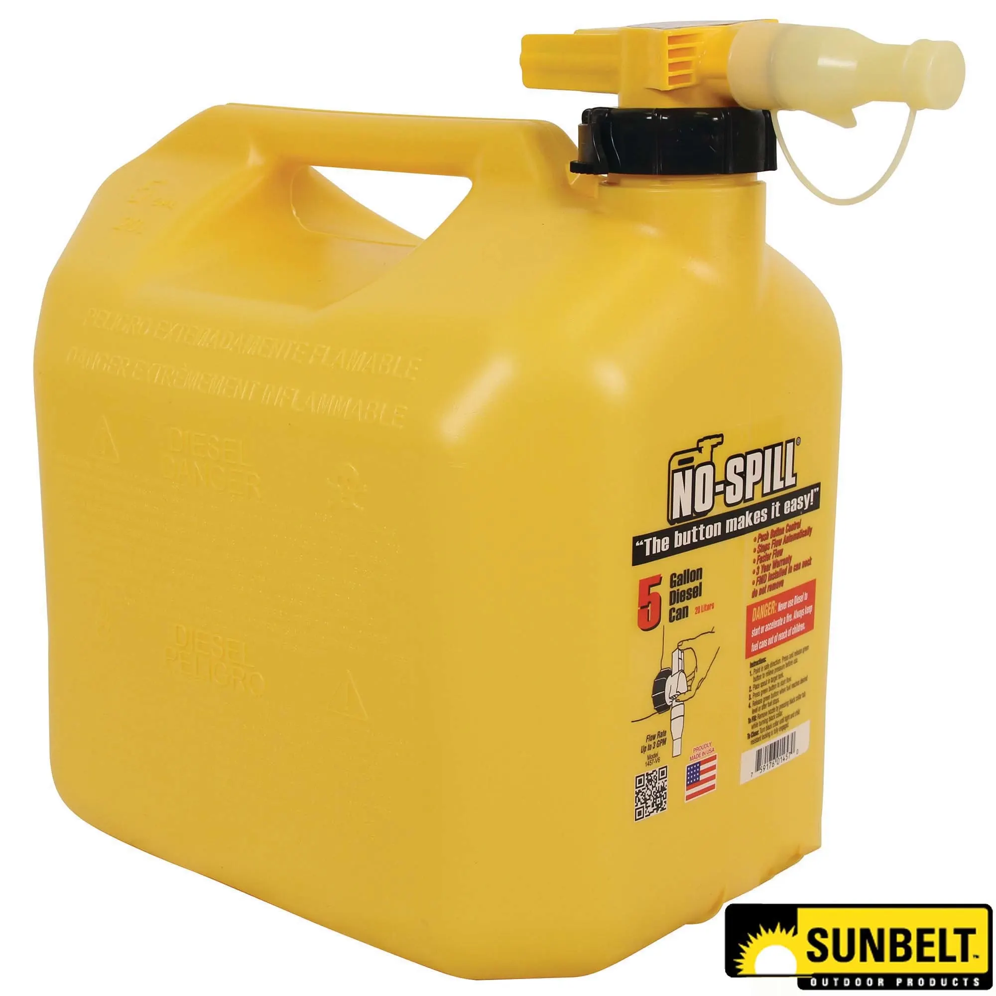 Sunbelt No-Spill CARB Fuel Can (5 Gallon) - A-B1NS1457