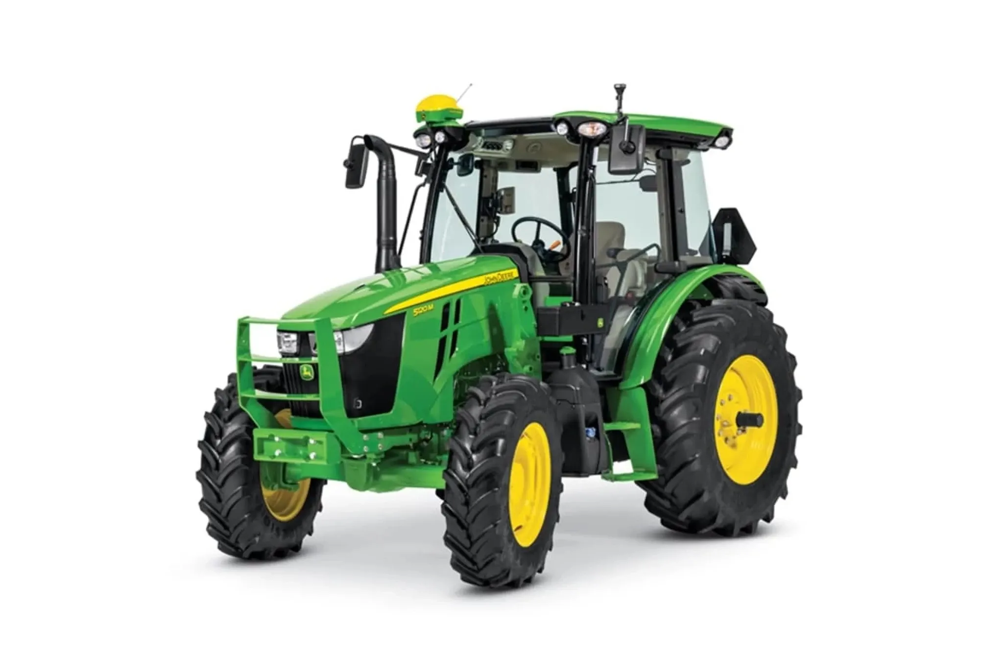 Studio image with a front left view of a 5120M Utility Tractor