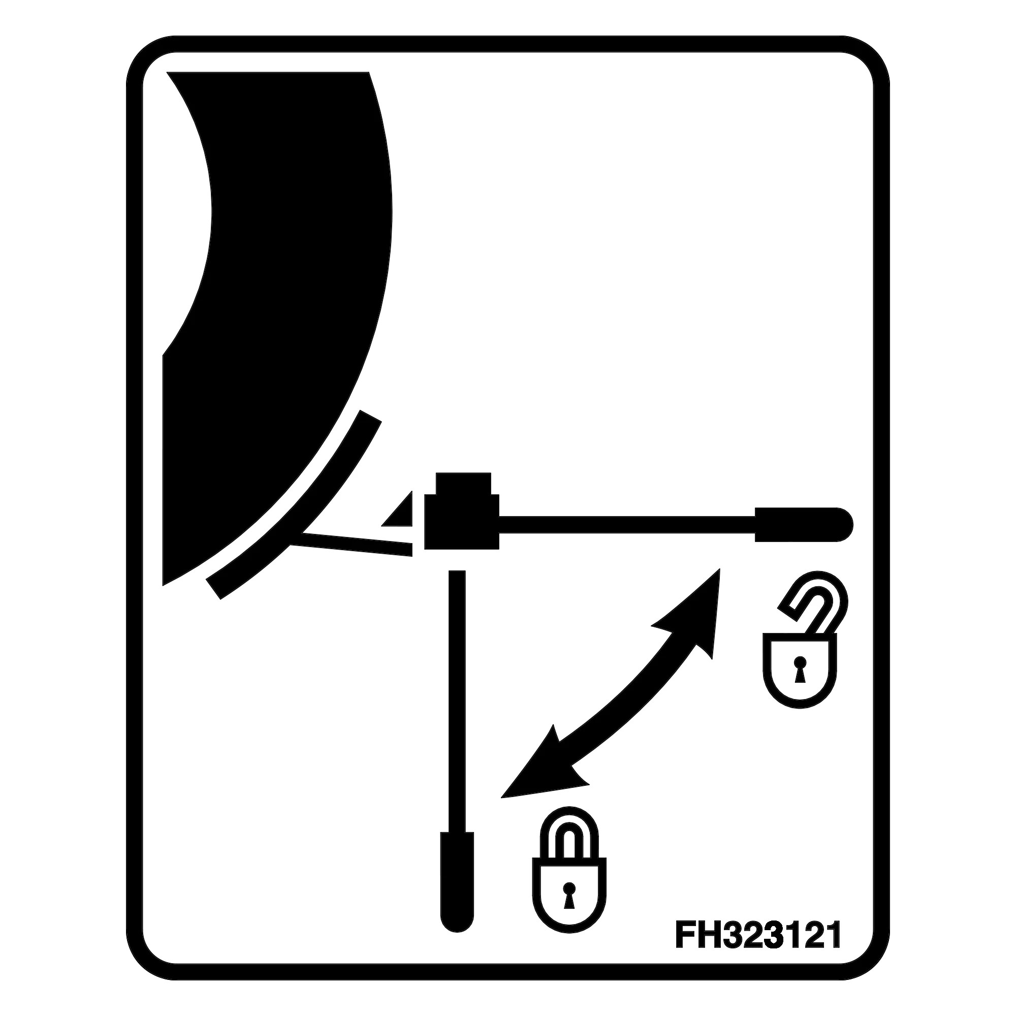 John Deere Flywheel Brake Label - FH323121
