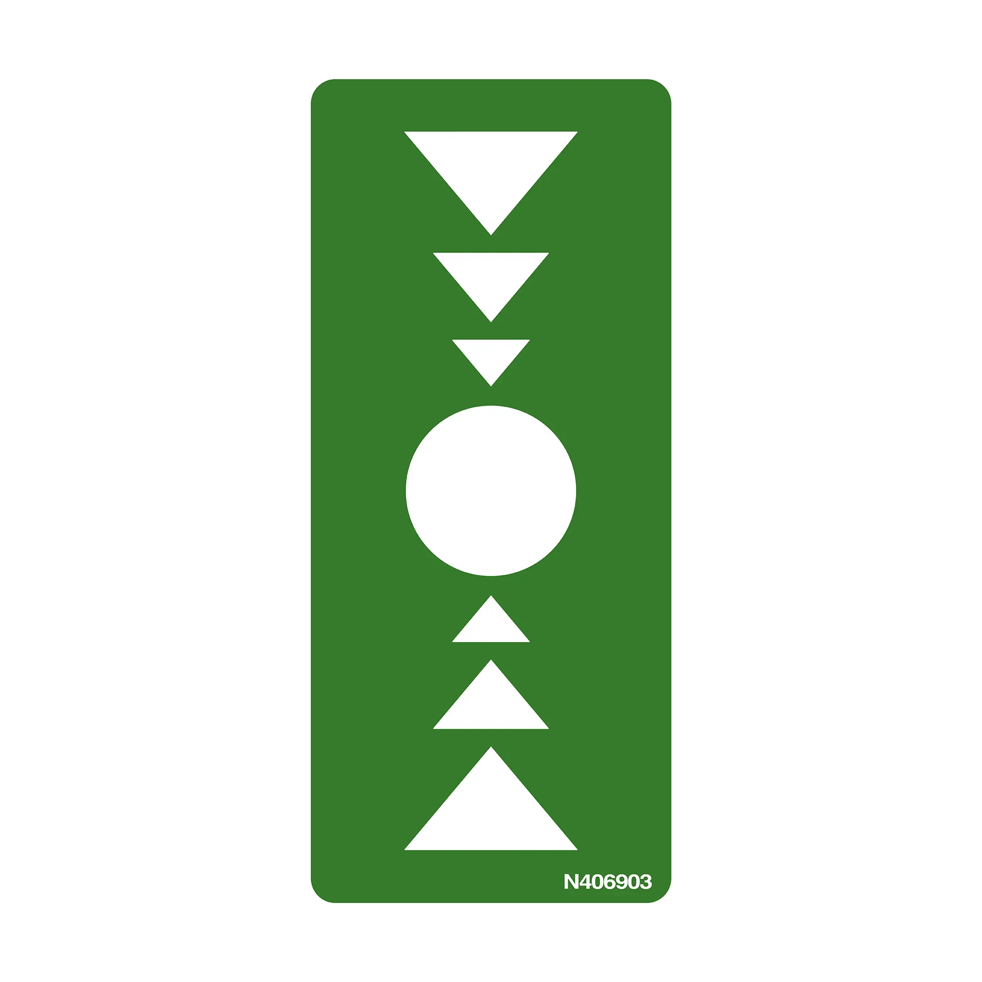 John Deere Wrap Idle Roller Position Label - N406903
