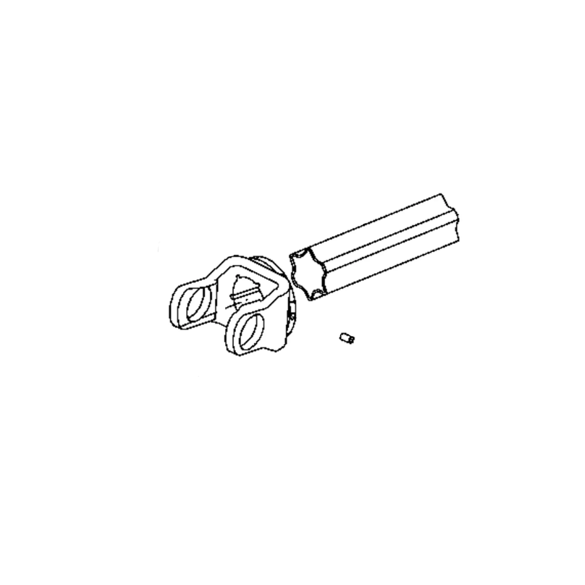 John Deere Universal Driveshaft Yoke with Shaft - AH234349