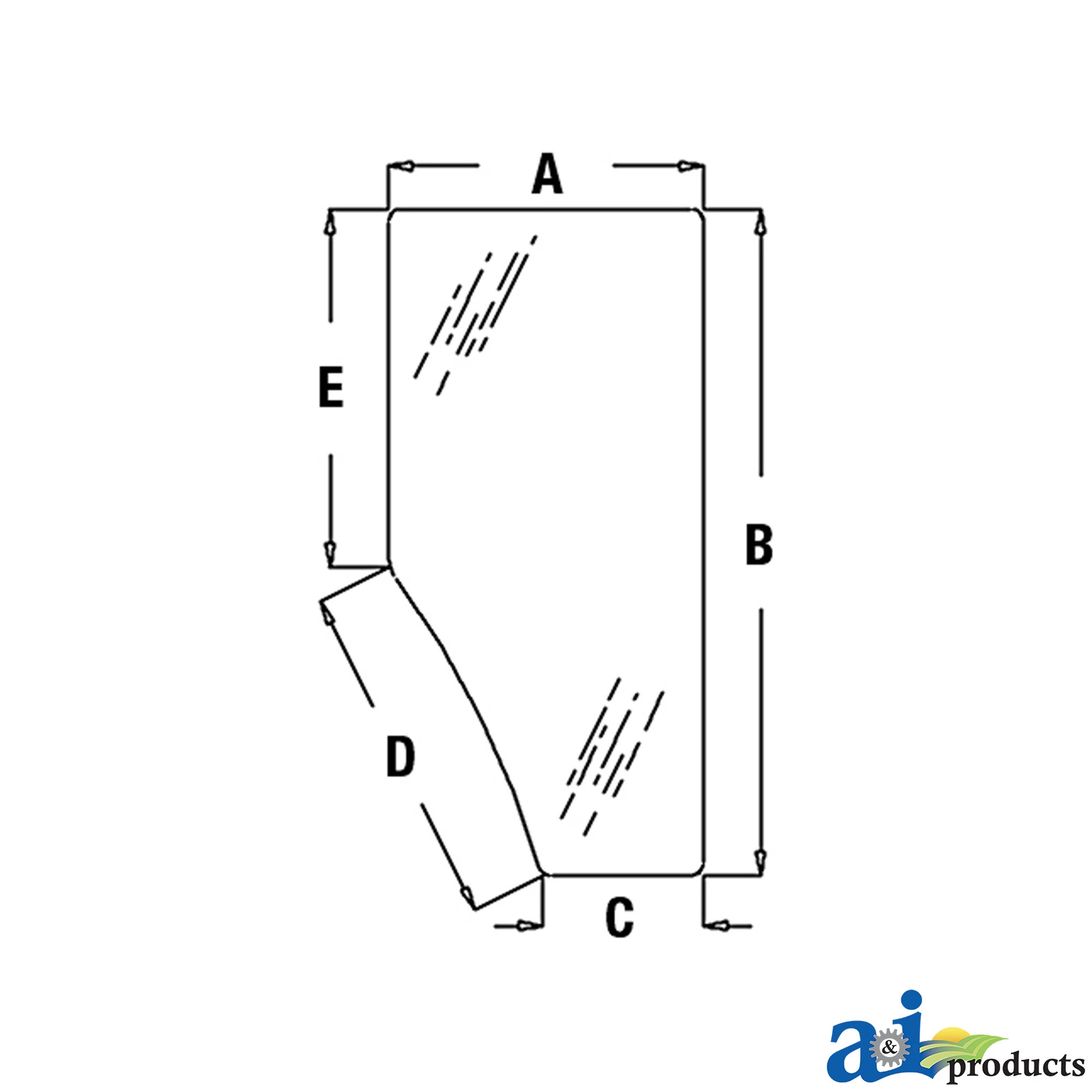 A&I Products Right Side Glass Door - A-L169103