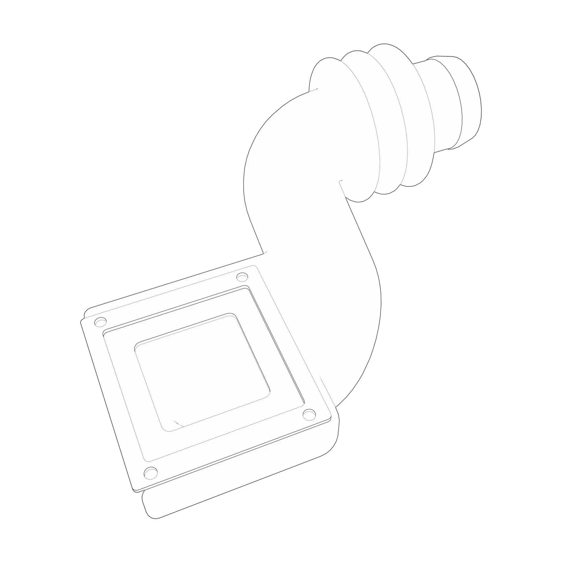 John Deere Air Duct, Exhaust Fan - RE163867