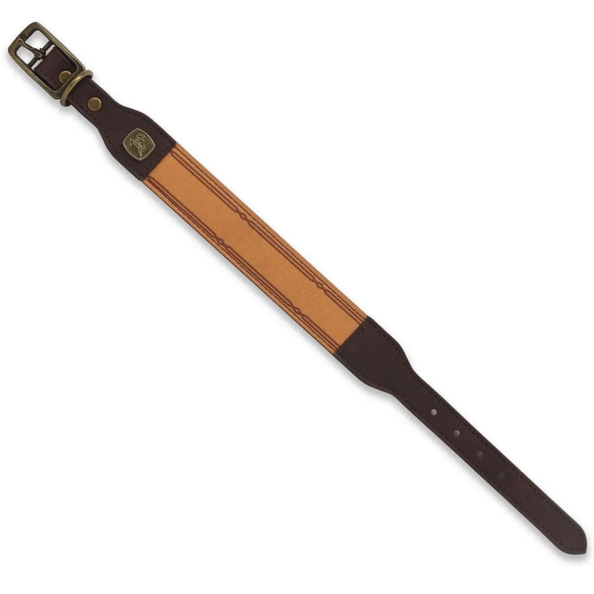 Brown Leather Dog Collar - Medium