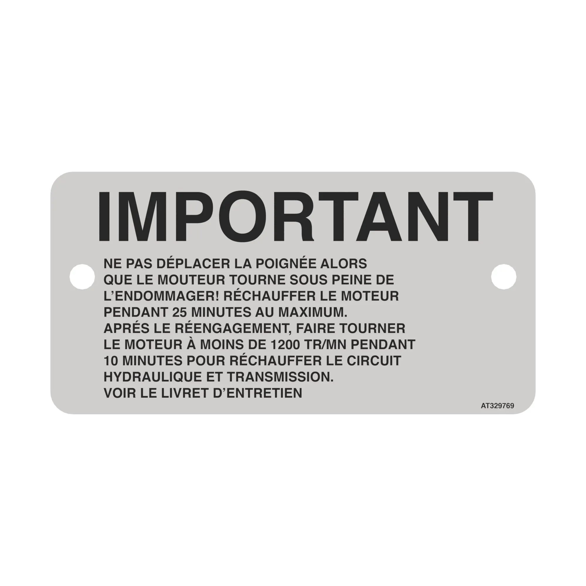 John Deere Tag - AT329769