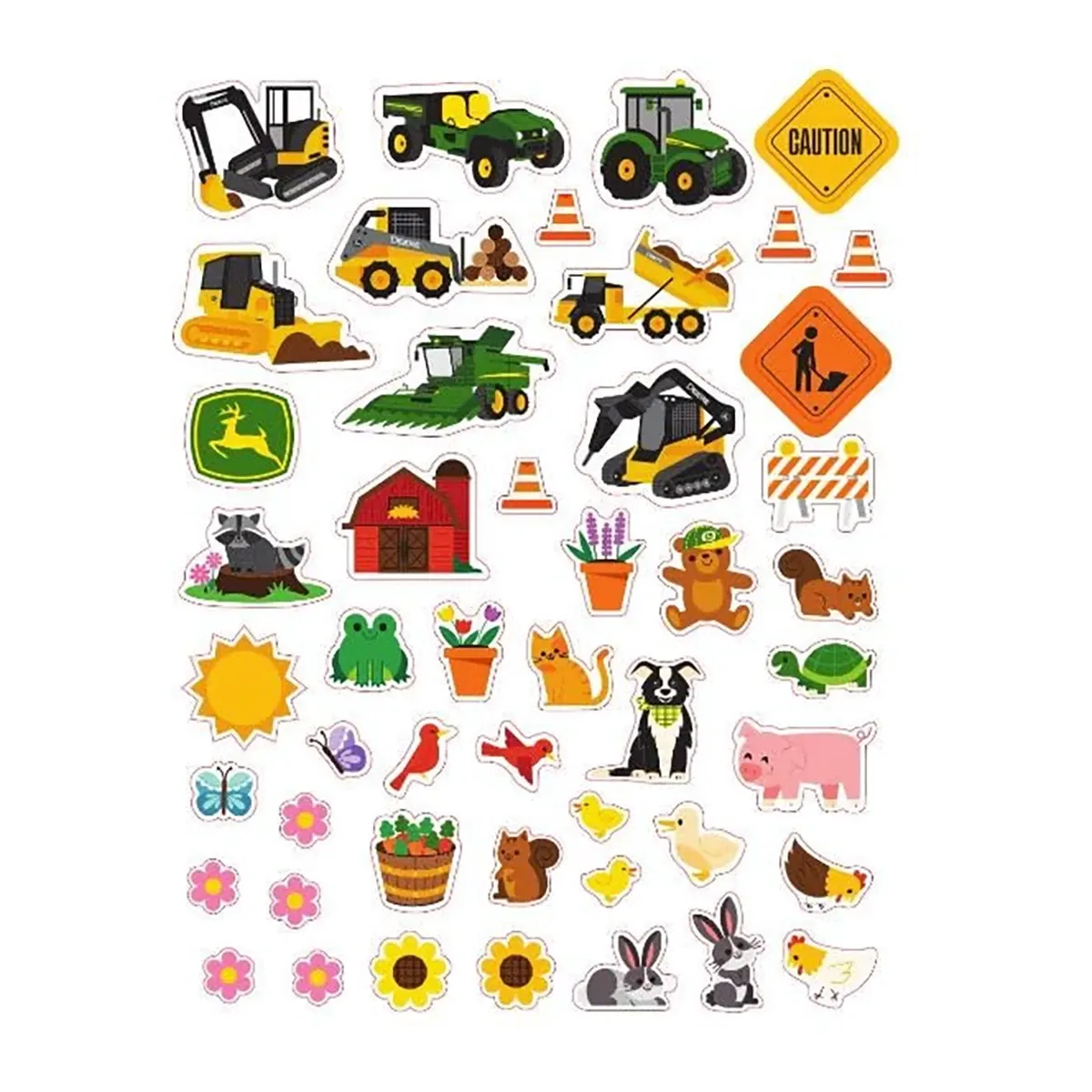 Tractors, Trucks & Animals Coloring Book