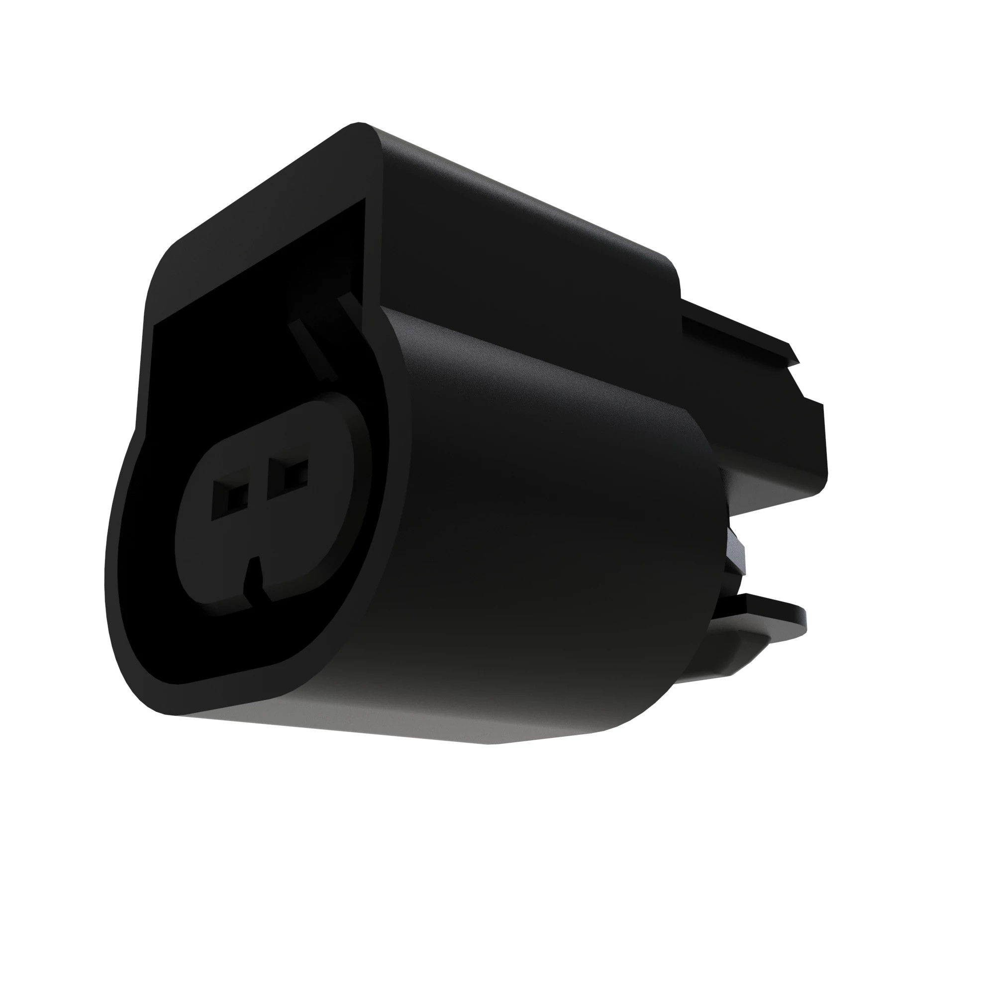 John Deere Black External Electrical Connector Housing, 2 Cavities - 57M8213