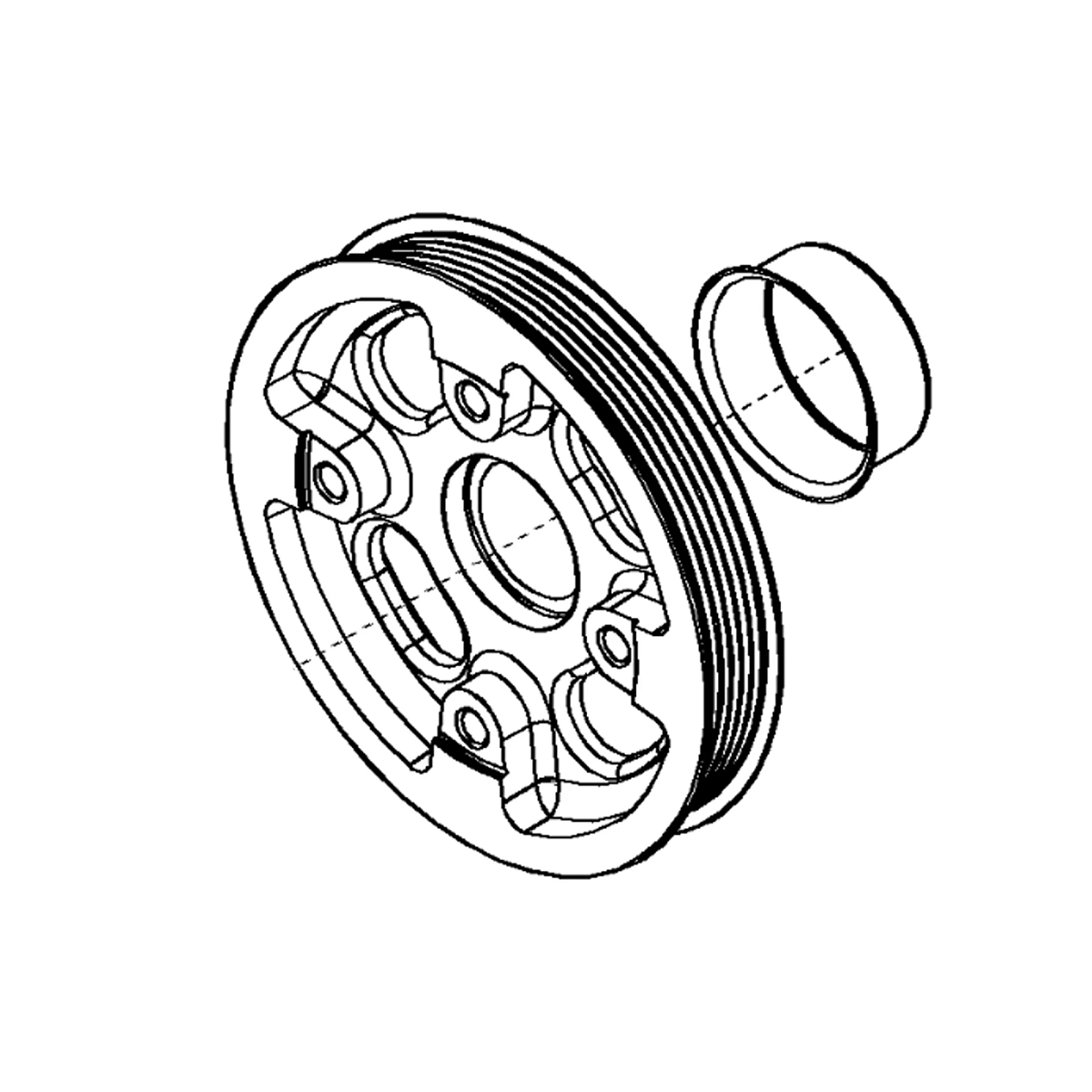 Pulley, W/ Sleeve 160MM Service Par