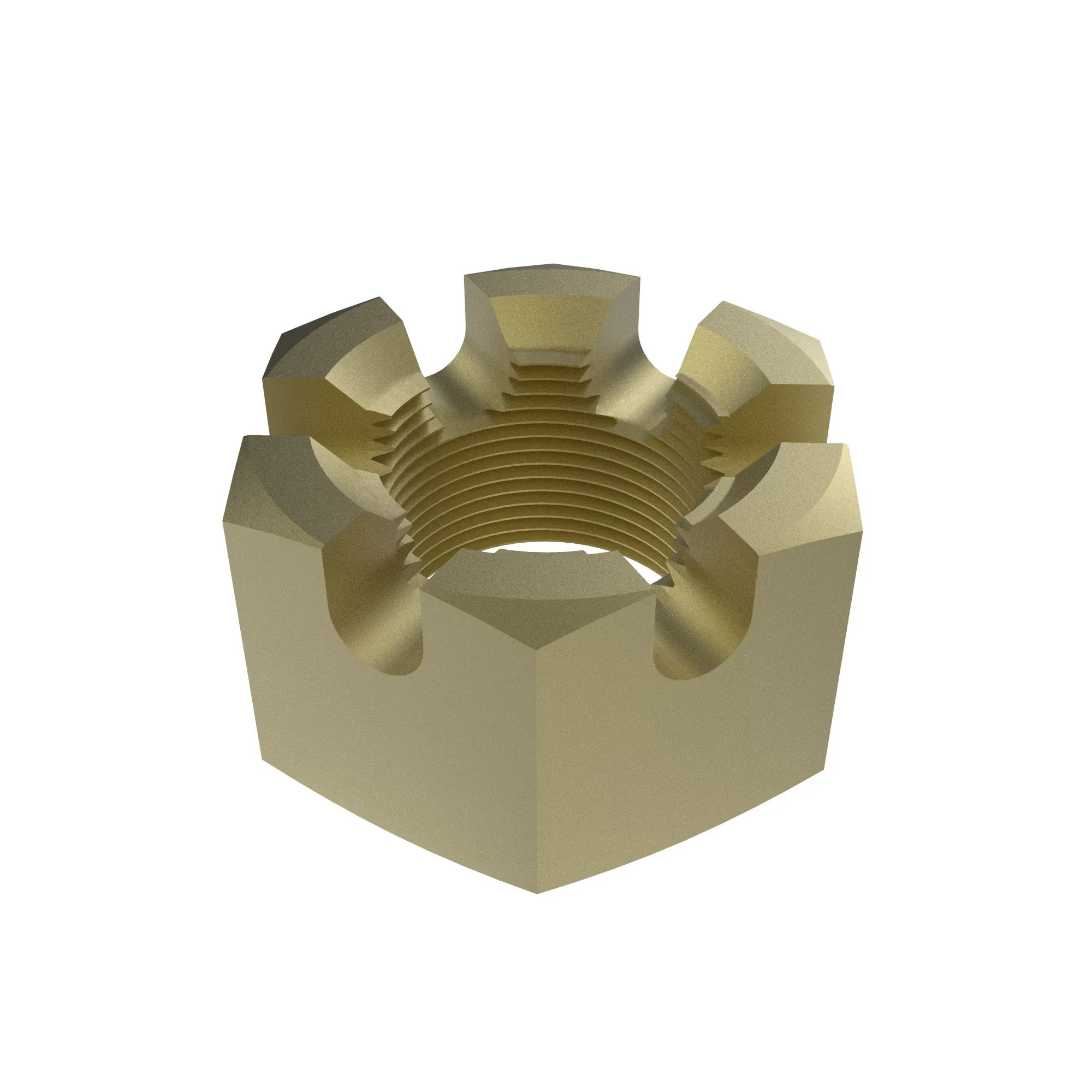 John Deere Hexagonal Slotted Nut, 1-1/2" - 14H990