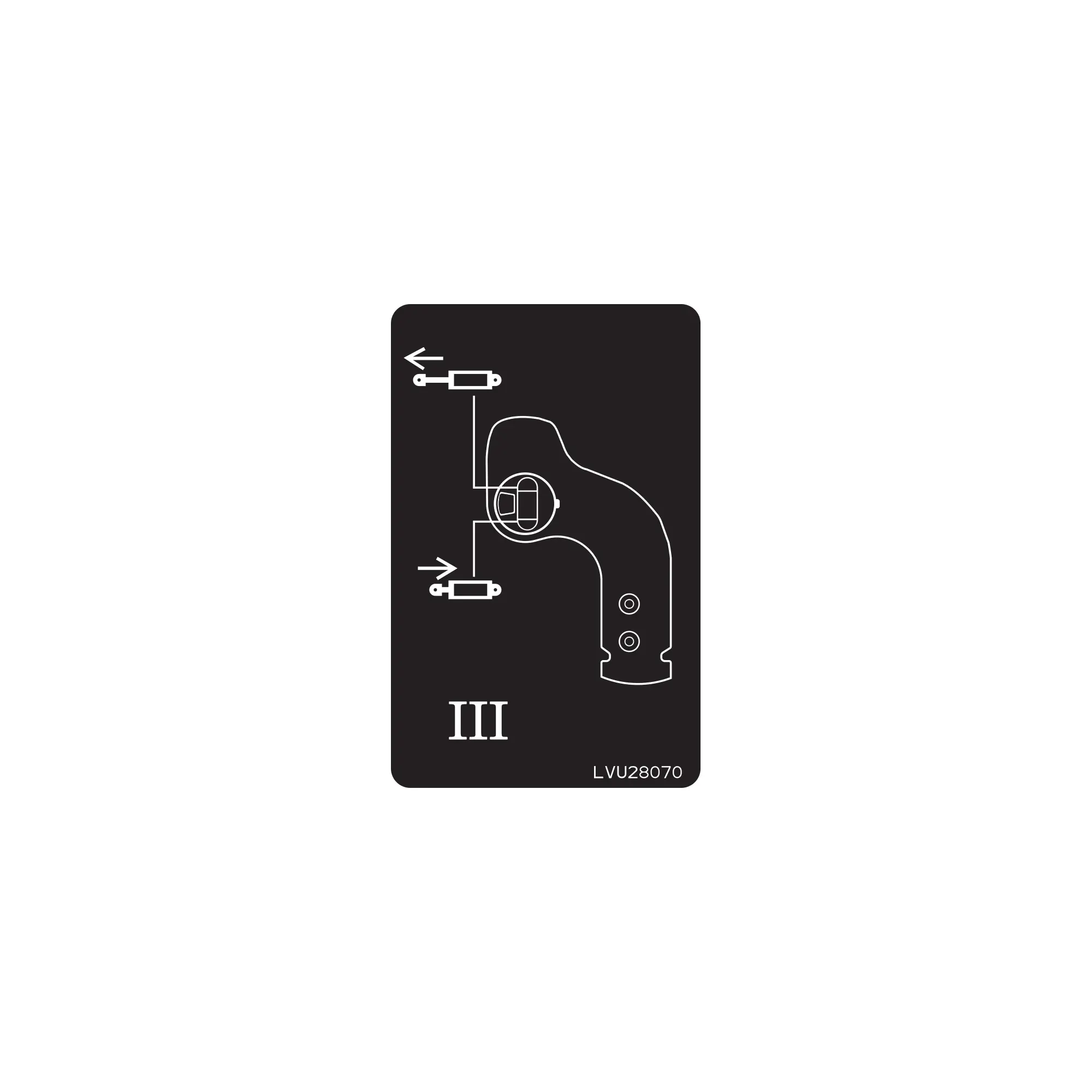 John Deere 3rd Rear Momentary Switch Label - LVU28070