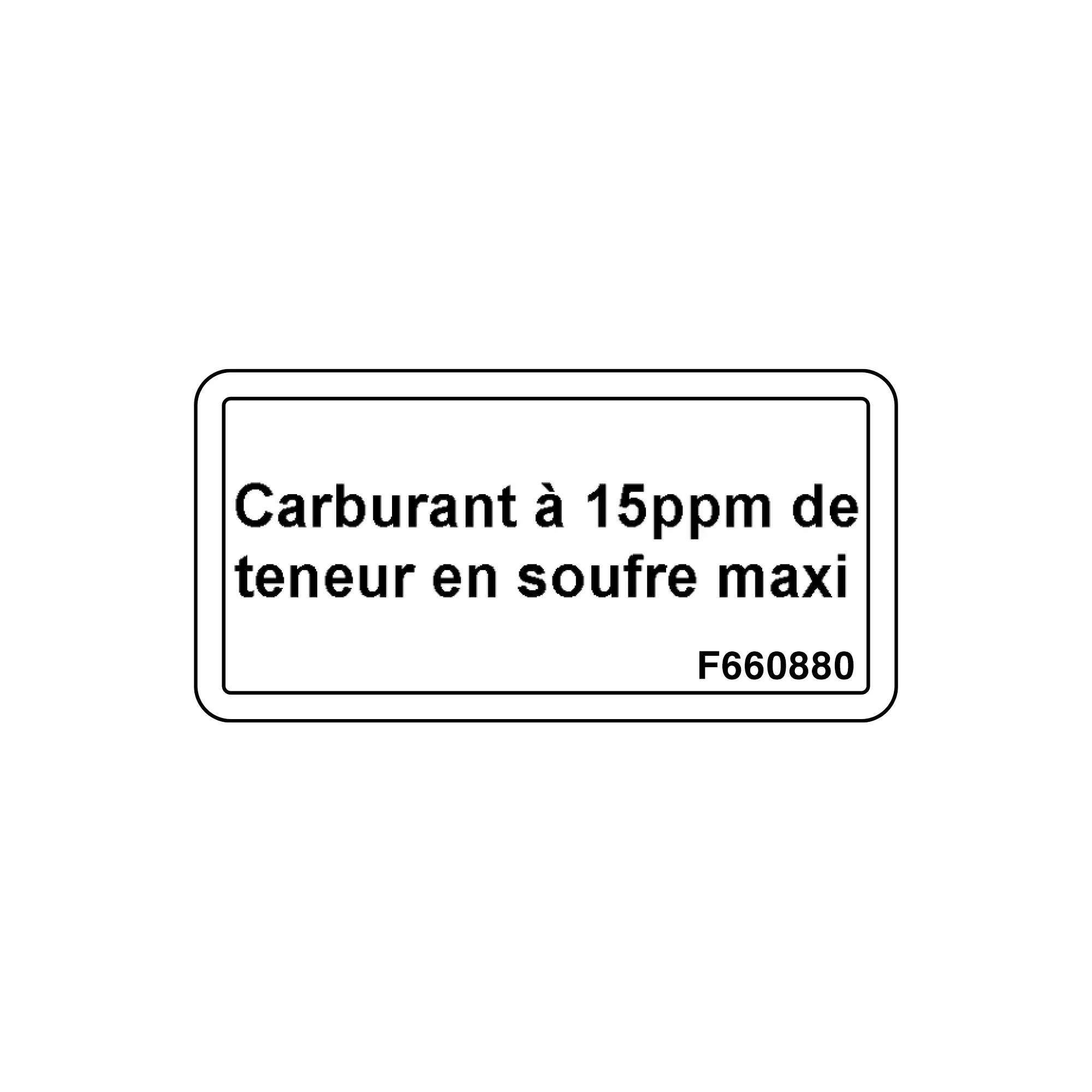 John Deere Label, Fuel Inlet, Ultra Low Sulfur - F660880