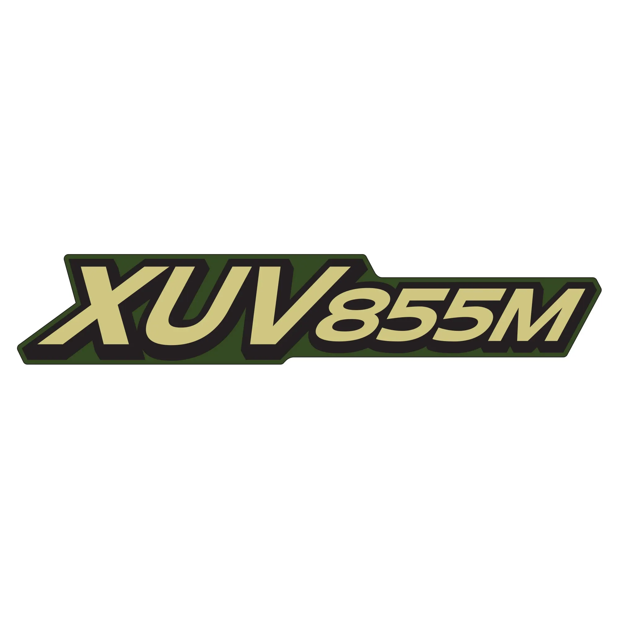 John Deere XUV855M Model Label, Olive and Black - UC14833