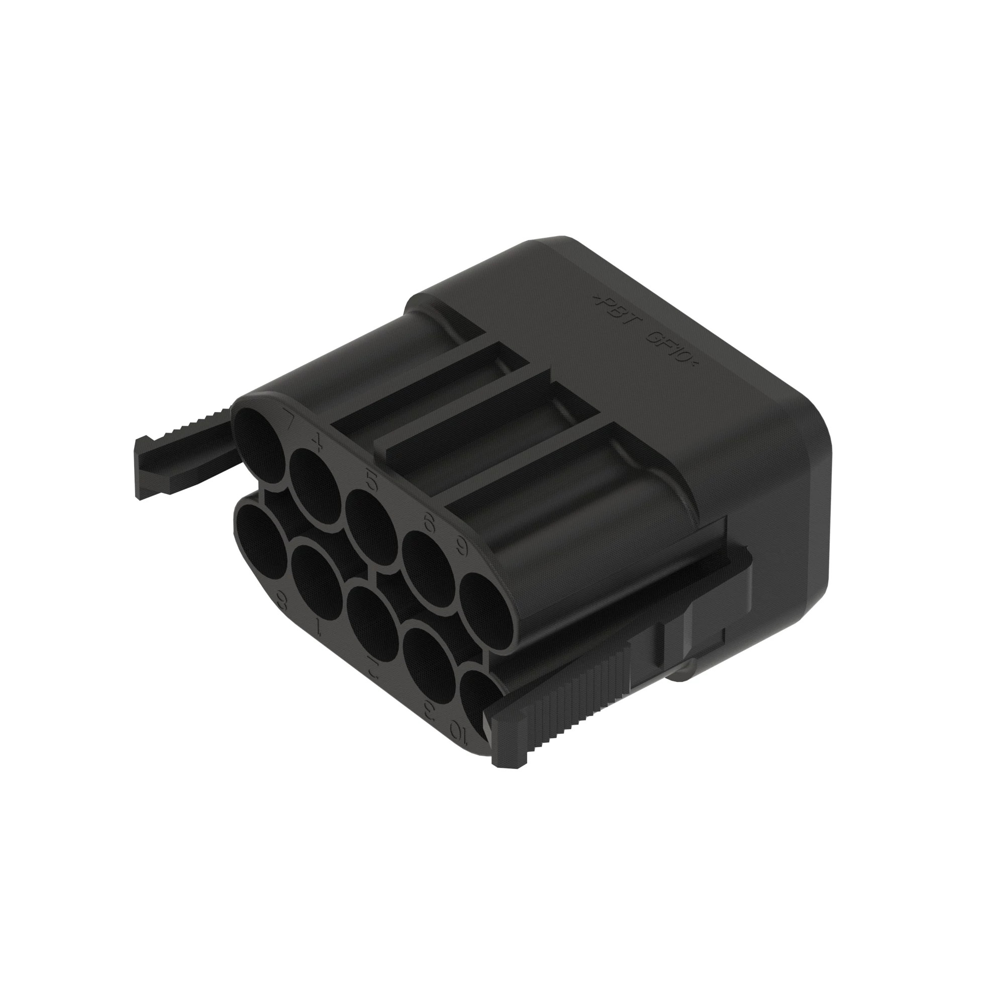 CONN CARLING W 10W FS BLK PLSTC