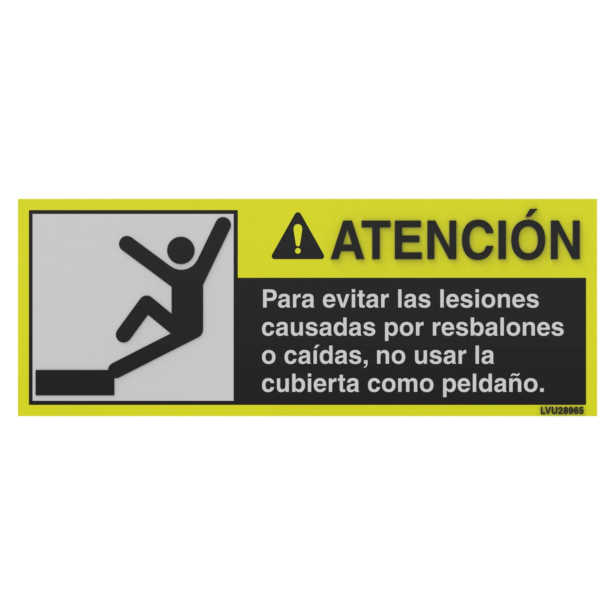 John Deere No Step Decal, Spanish - LVU28965