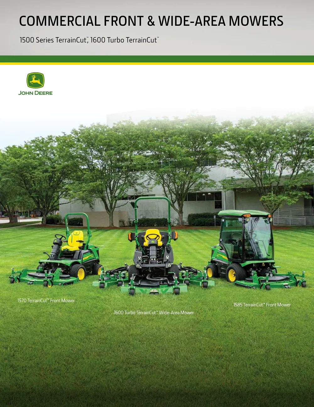 Commercial Front & Wide-Area Mowers Brochure cover