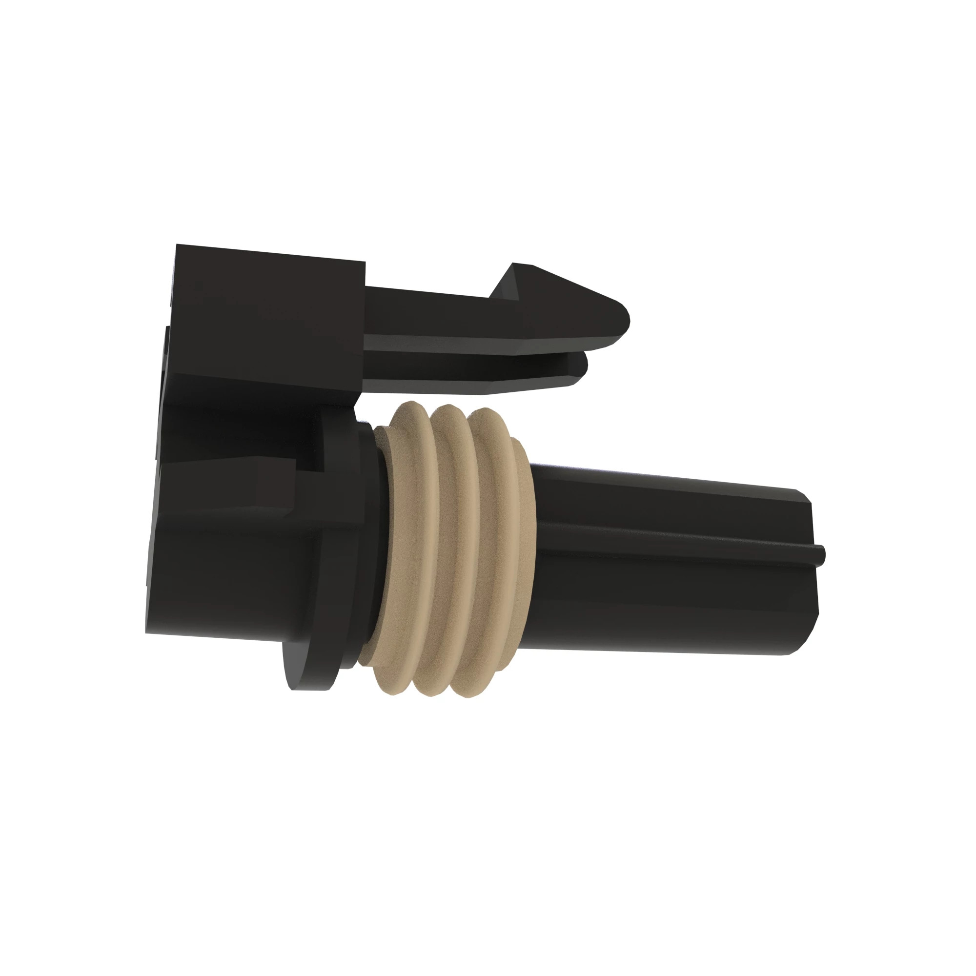 John Deere Black External Electrical Connector Housing, 1 Cavities - 57M7294