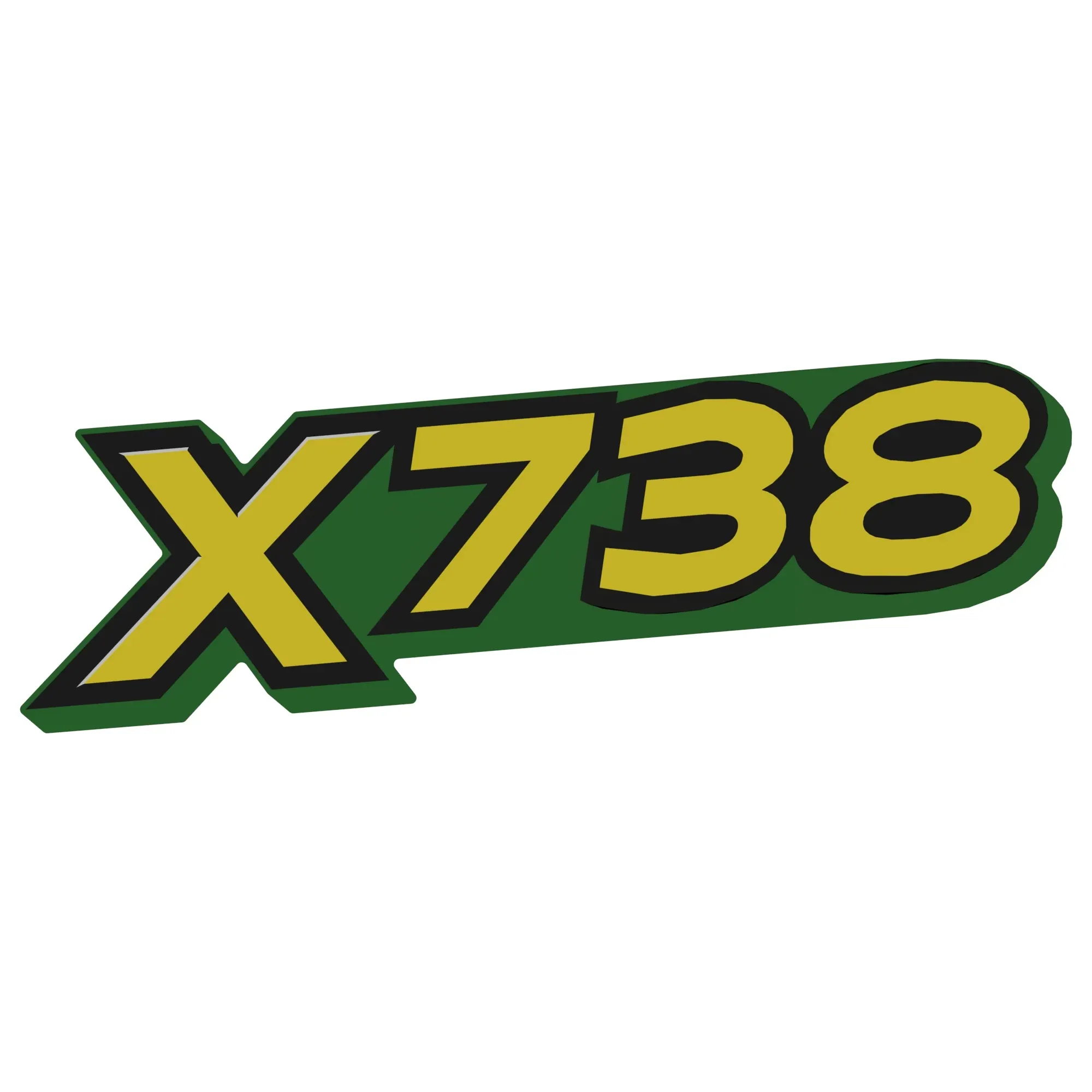 John Deere X738 Model Label - M167240