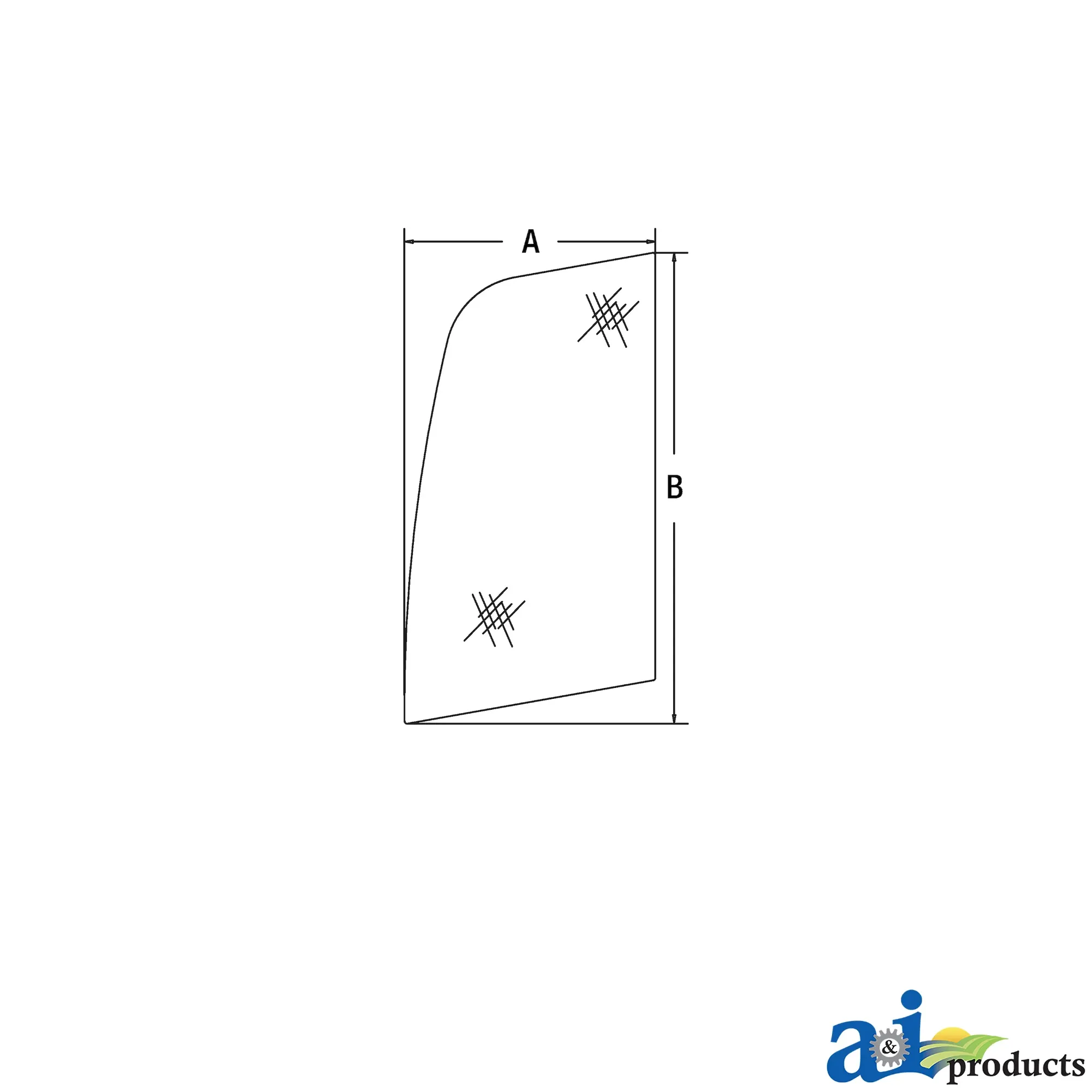 A&I Products Upper Door Front Glass - SW14478