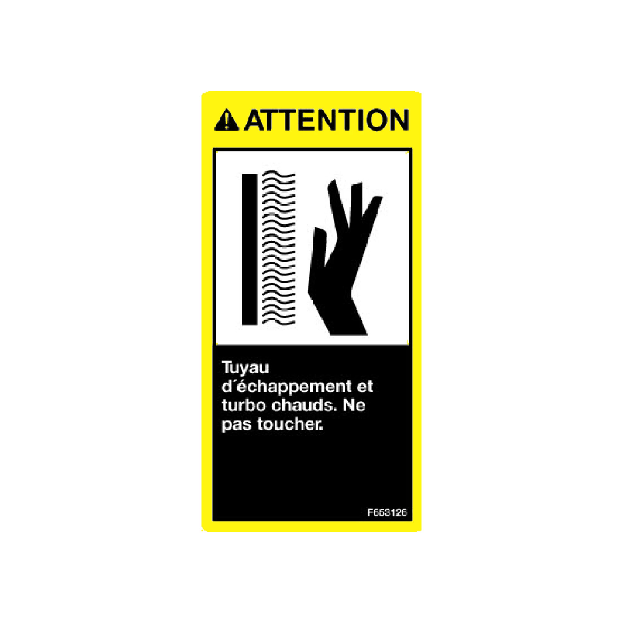 LABEL,HOT EXHAUST PIPE - FRA