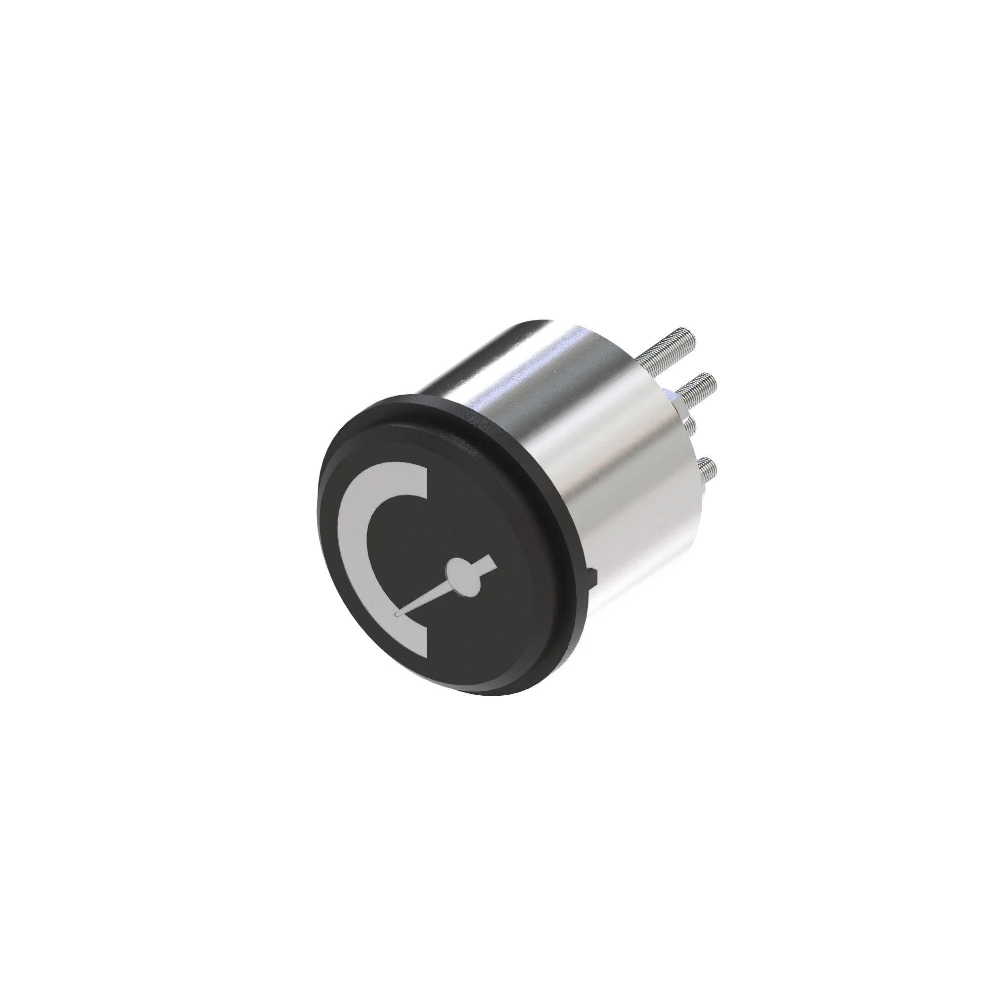 John Deere Round Case Voltmeter Gage - AT61466