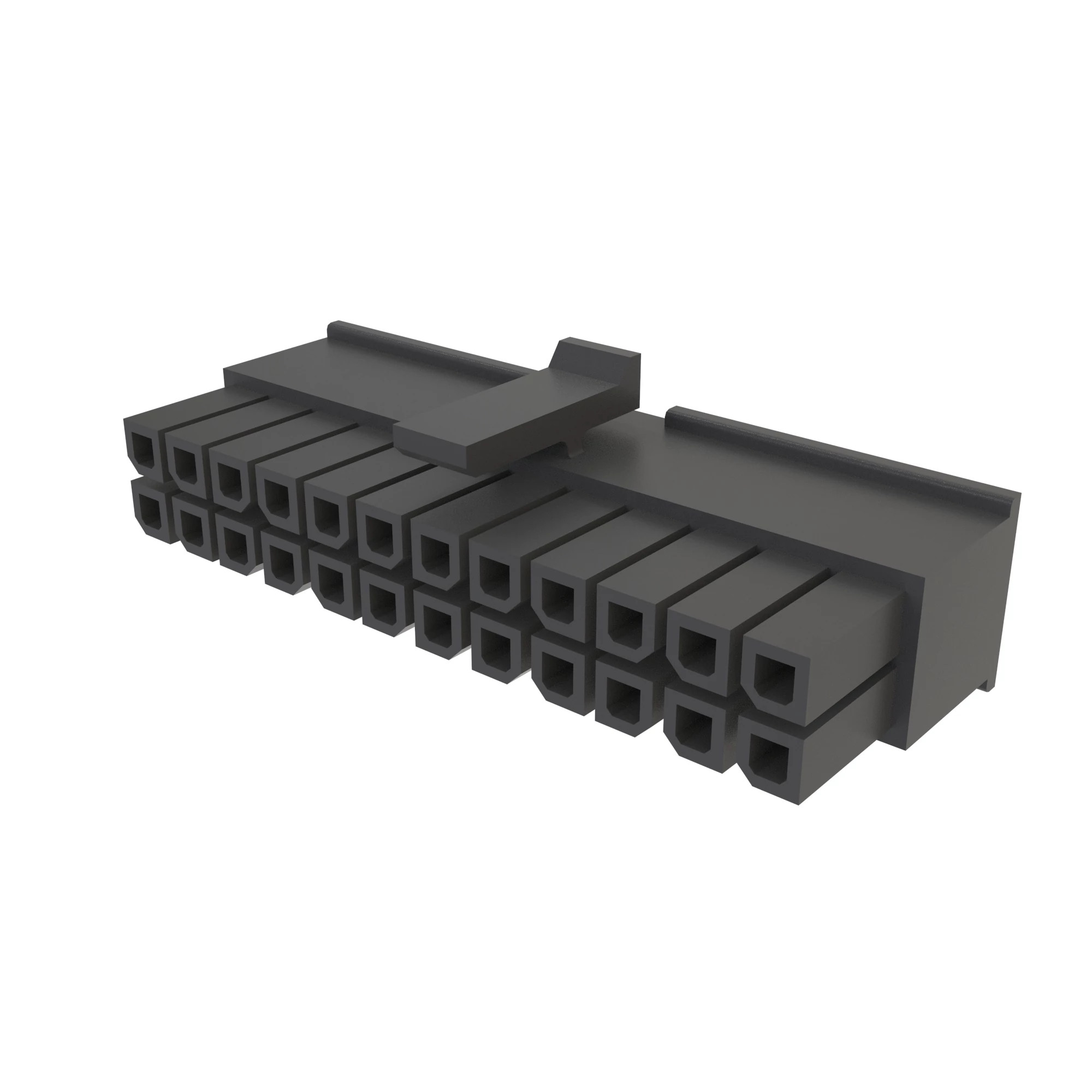 CONN MOLEX MFIT3.0 24W F BLK PLYSTR