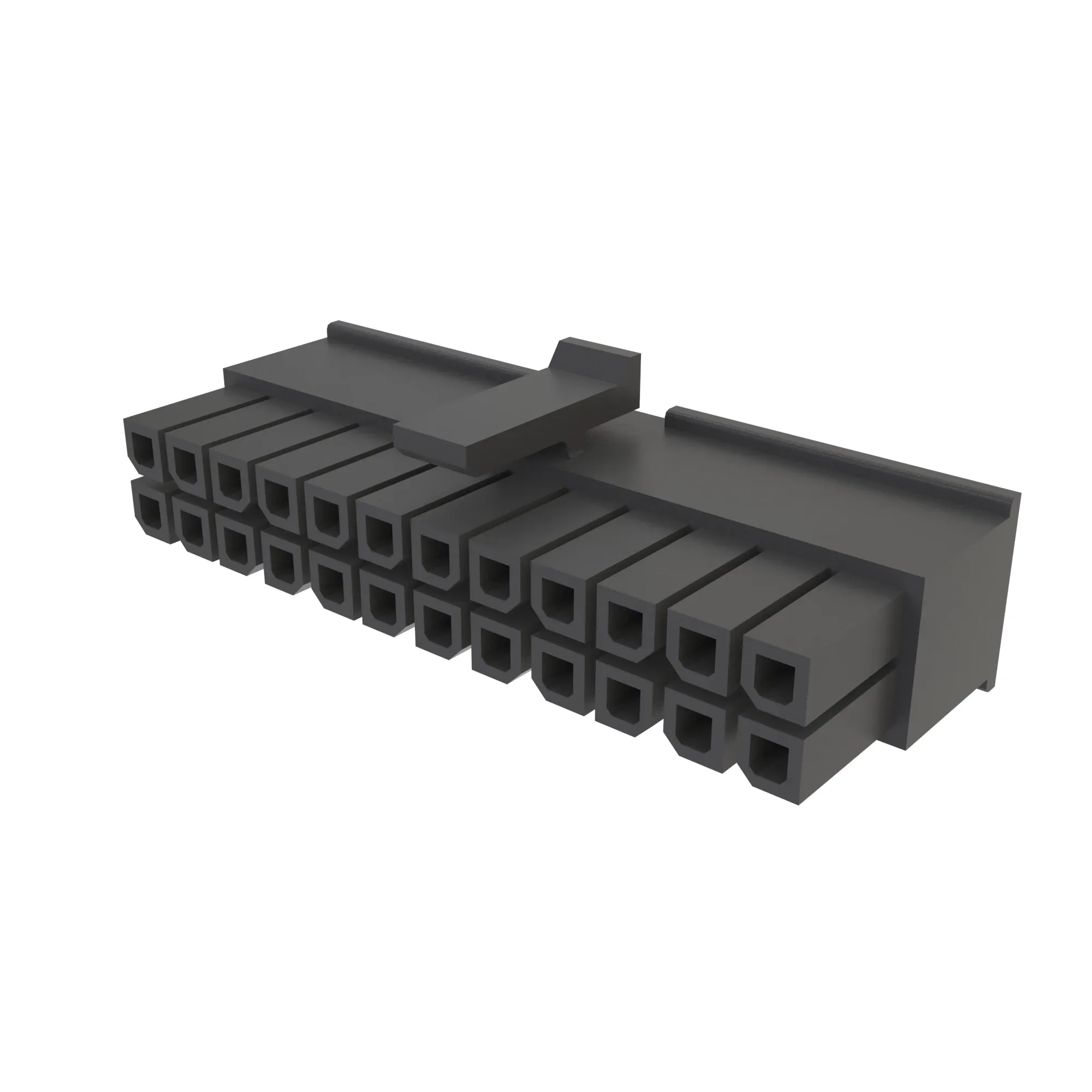 Conn Molex MFIT3.0 24W F Blk Plystr