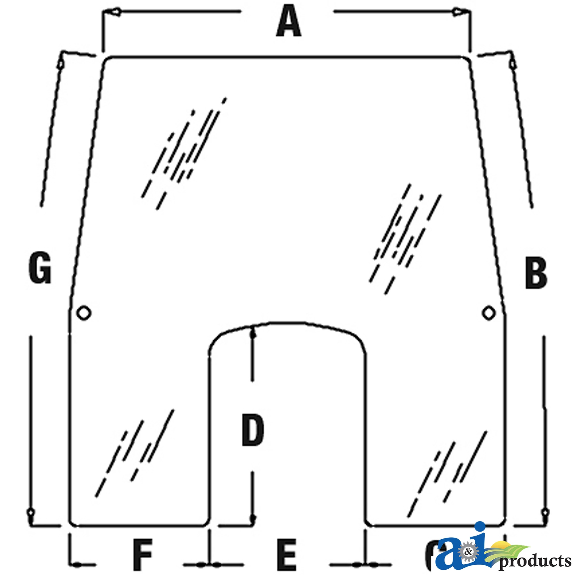 A&I Products Glass Windshield - A-L211446