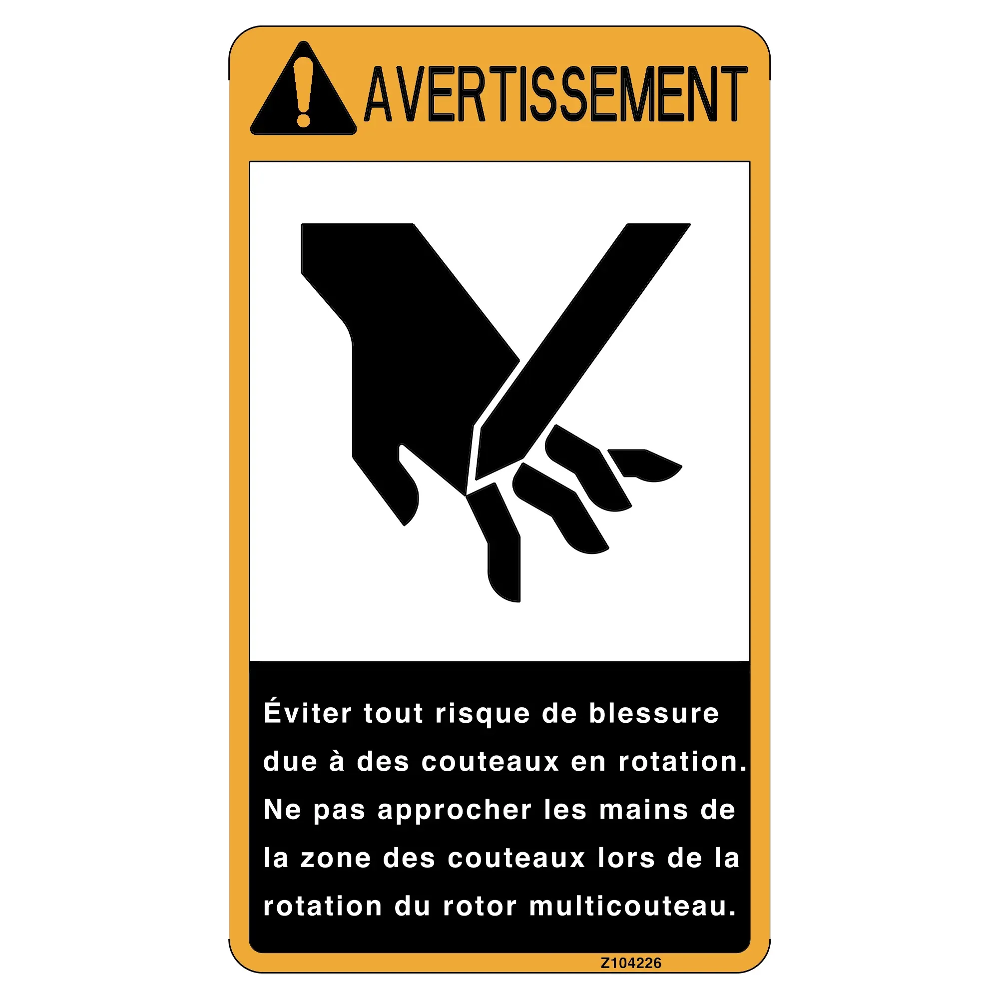 John Deere Safety Sign, Label - Z104226