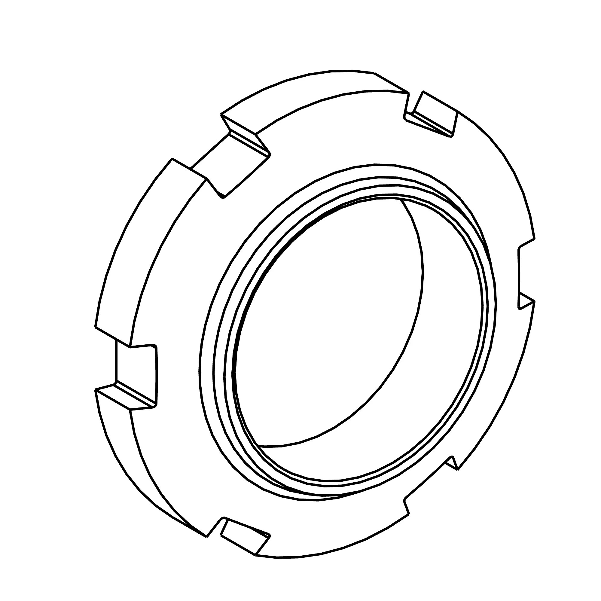John Deere Spanner Round Nut, M50 - AT258624