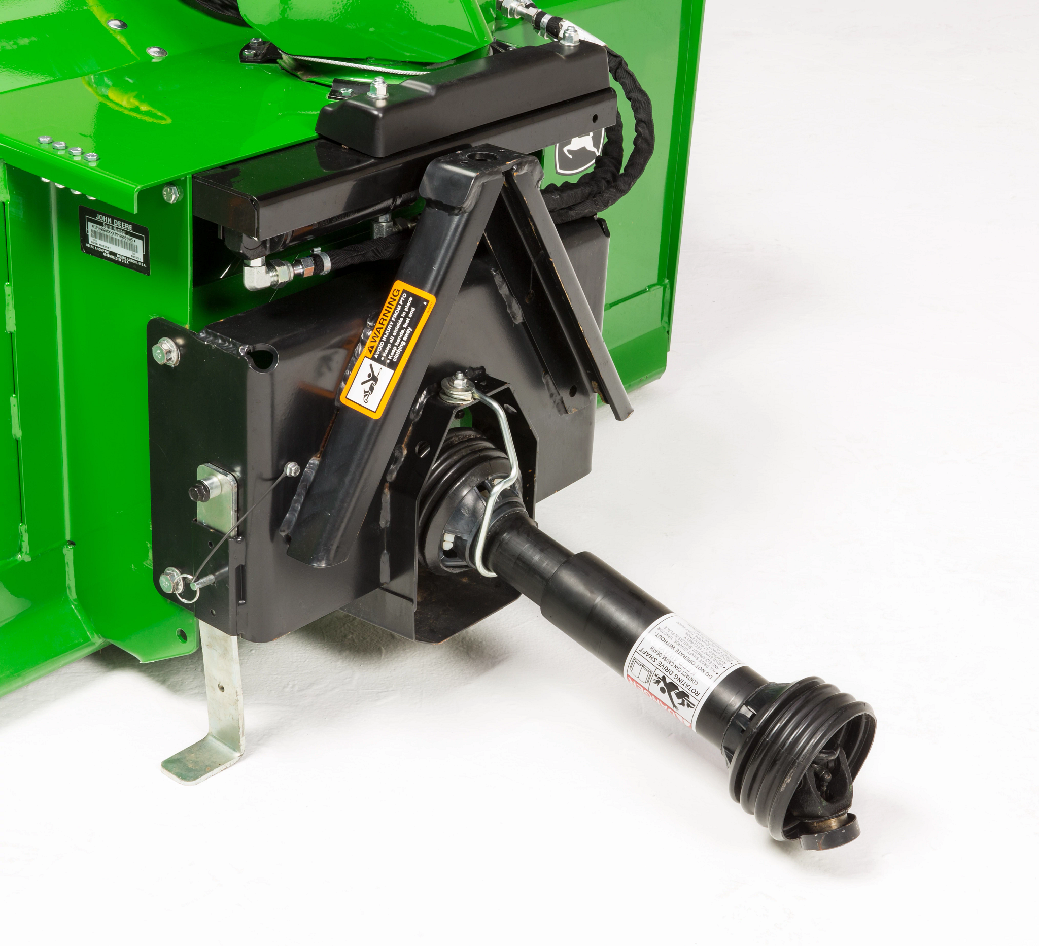 Snow blower portion of A-frame quick attach system installed on 60-inch Heavy-Duty Snow Blower