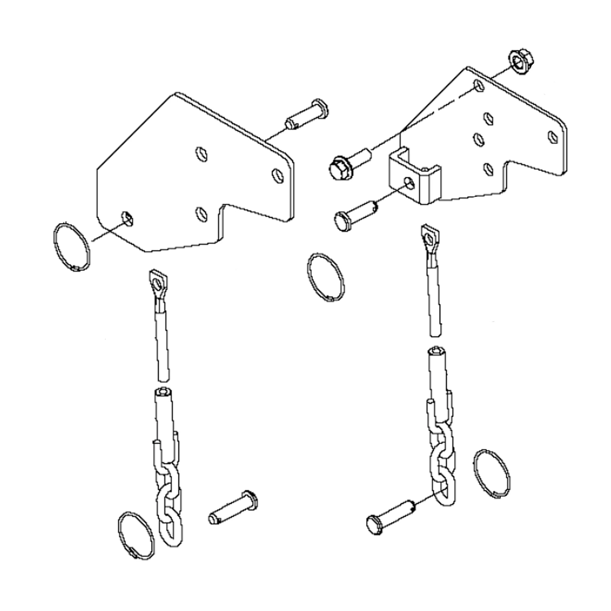 John Deere Mid-Mower Deck Lock-Up Kit - LVB24962