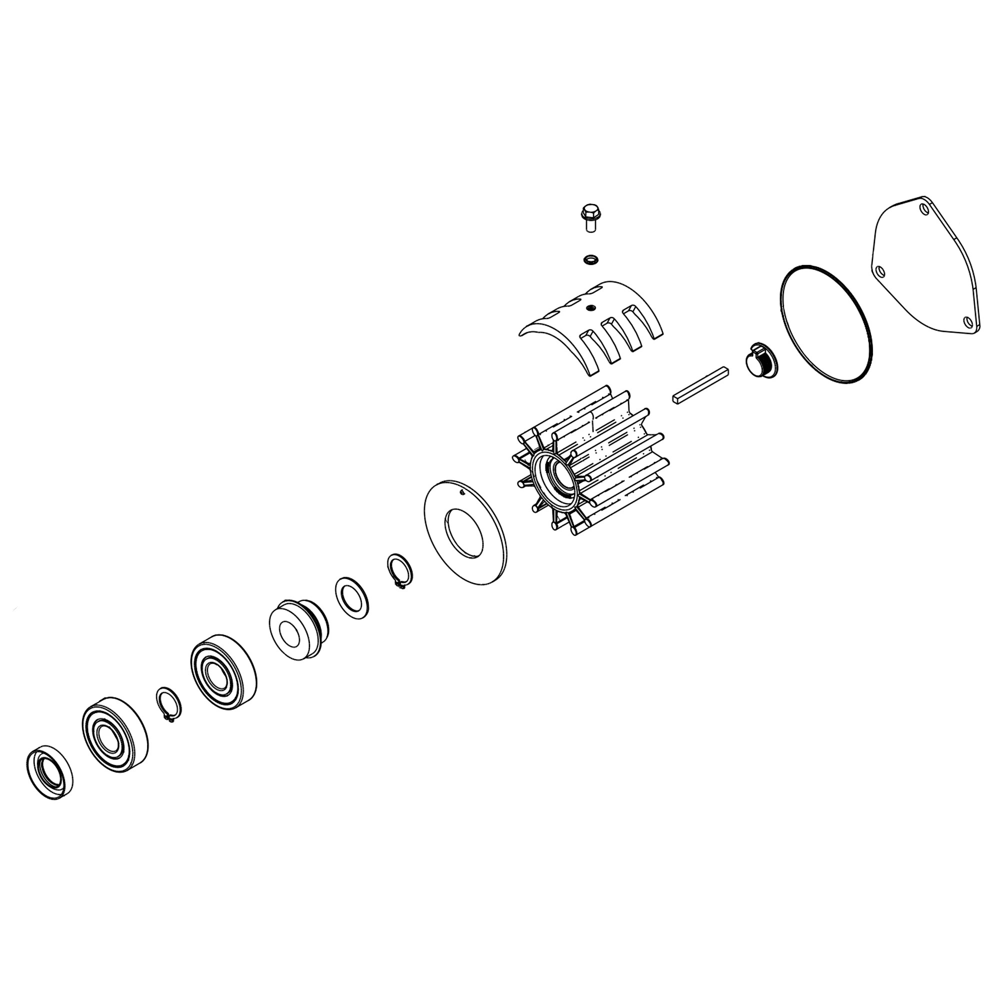 John Deere Engine Water Pump Repair Kit - RE540391