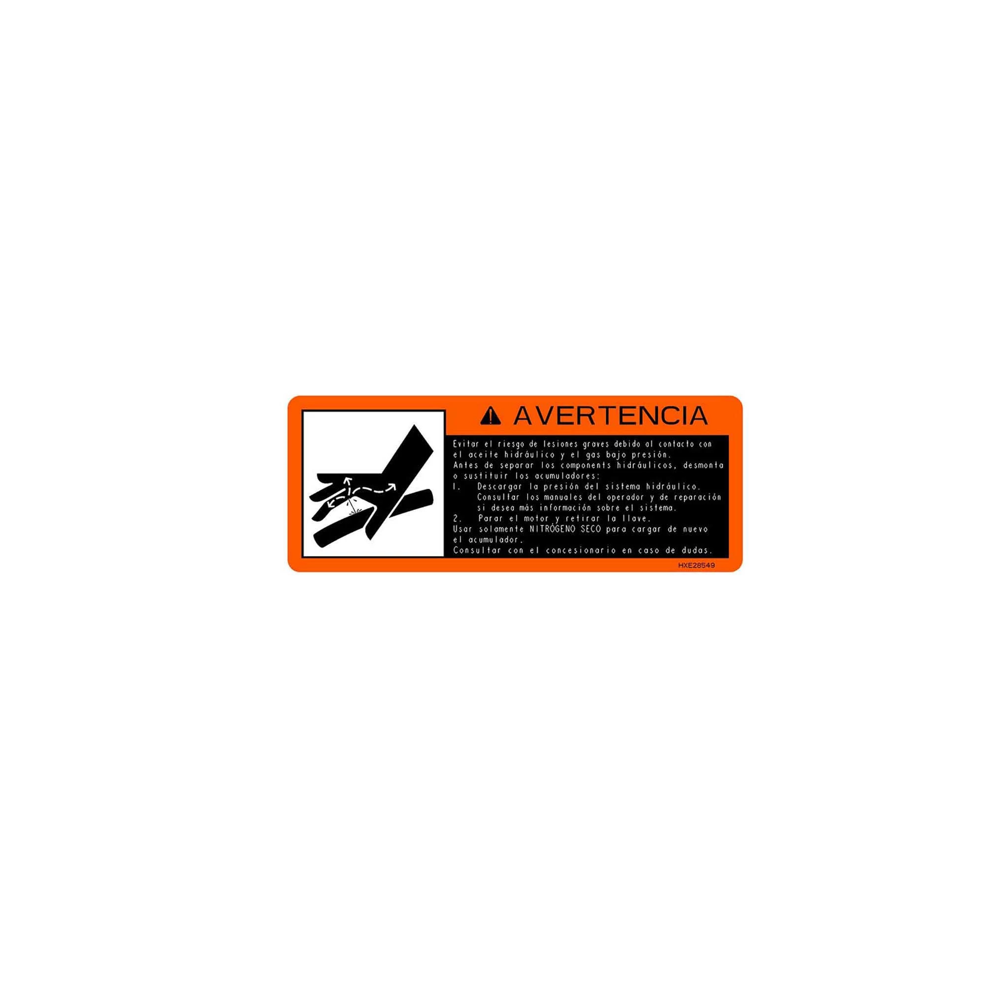LABEL, HYDRAULIC, SPANISH