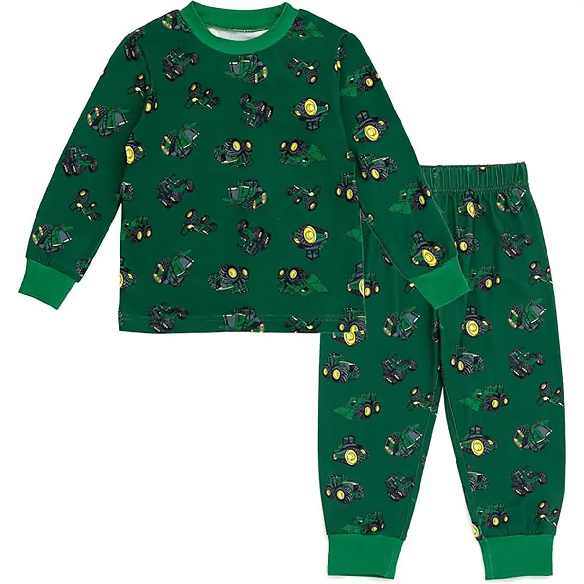 Toddler's All Over Tractor Print Pajama Set