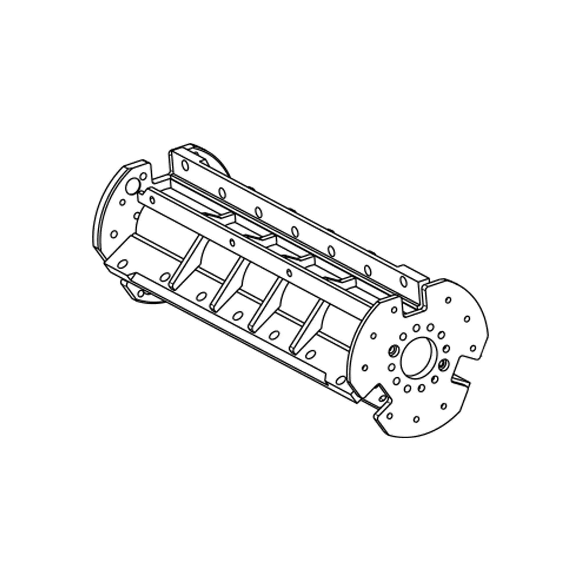 John Deere Chopper Bottom Drum, 6 Blade - AXT10487