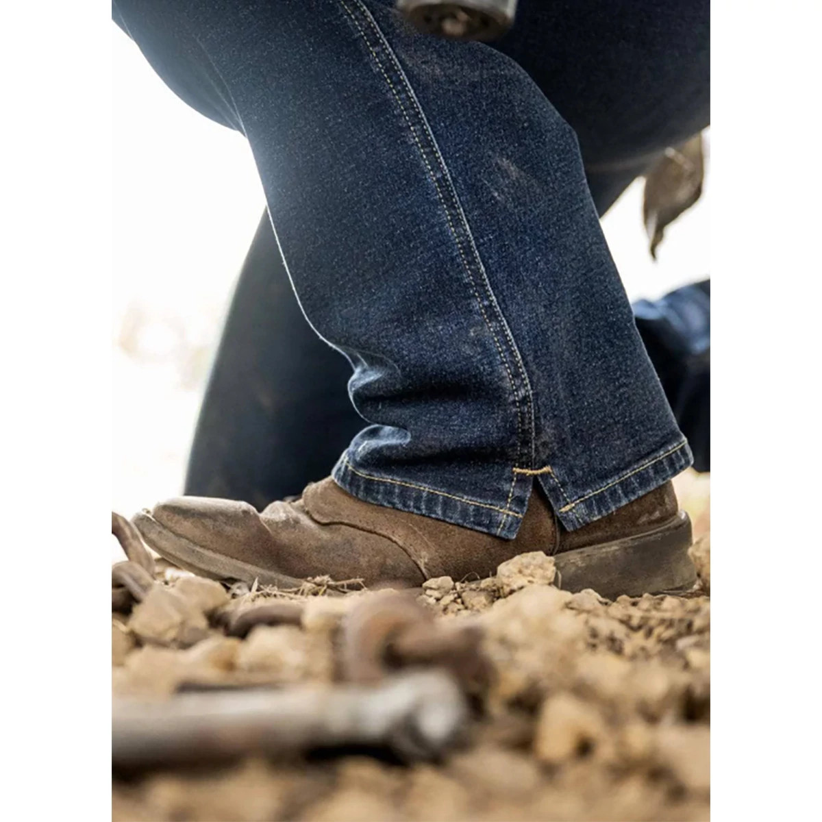 Into Town Bootcut Jean in Indigo Denim | Dovetail Workwear