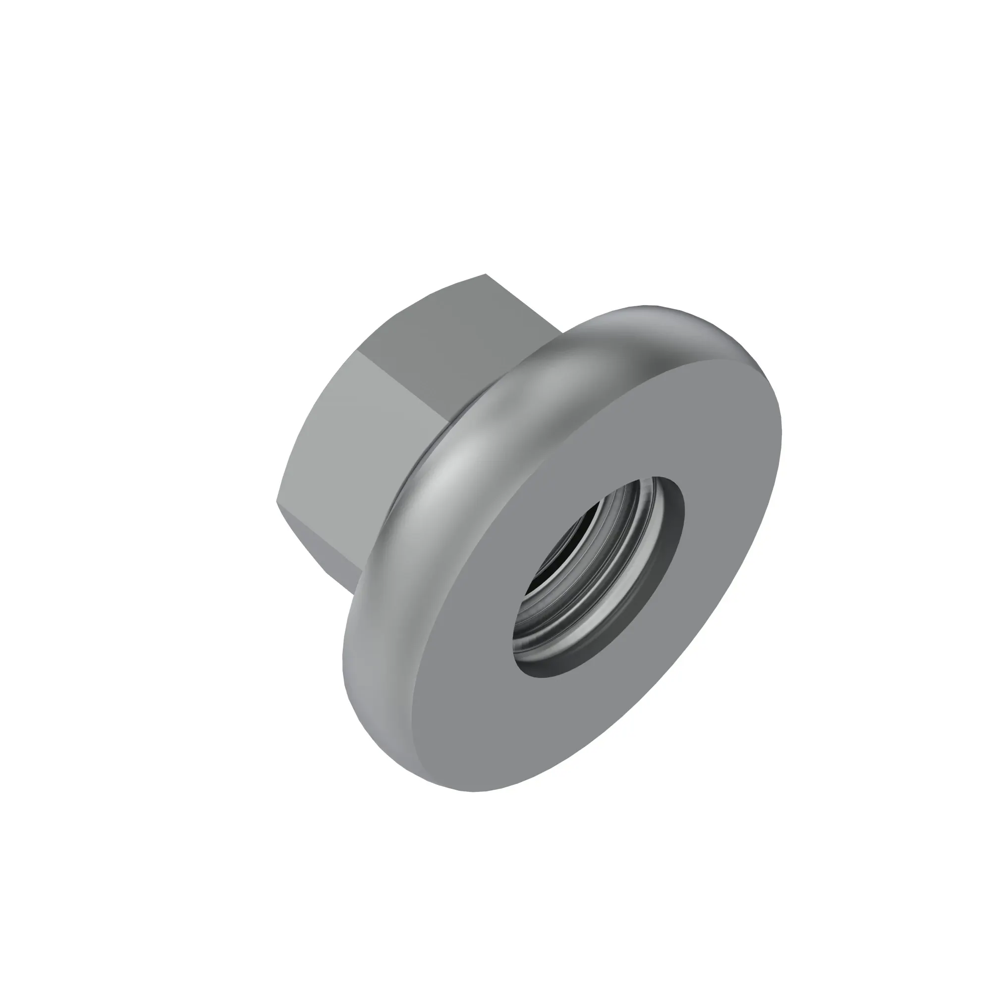 NUT,HEX FLNG M6 NYLOCK CL10 JDN389
