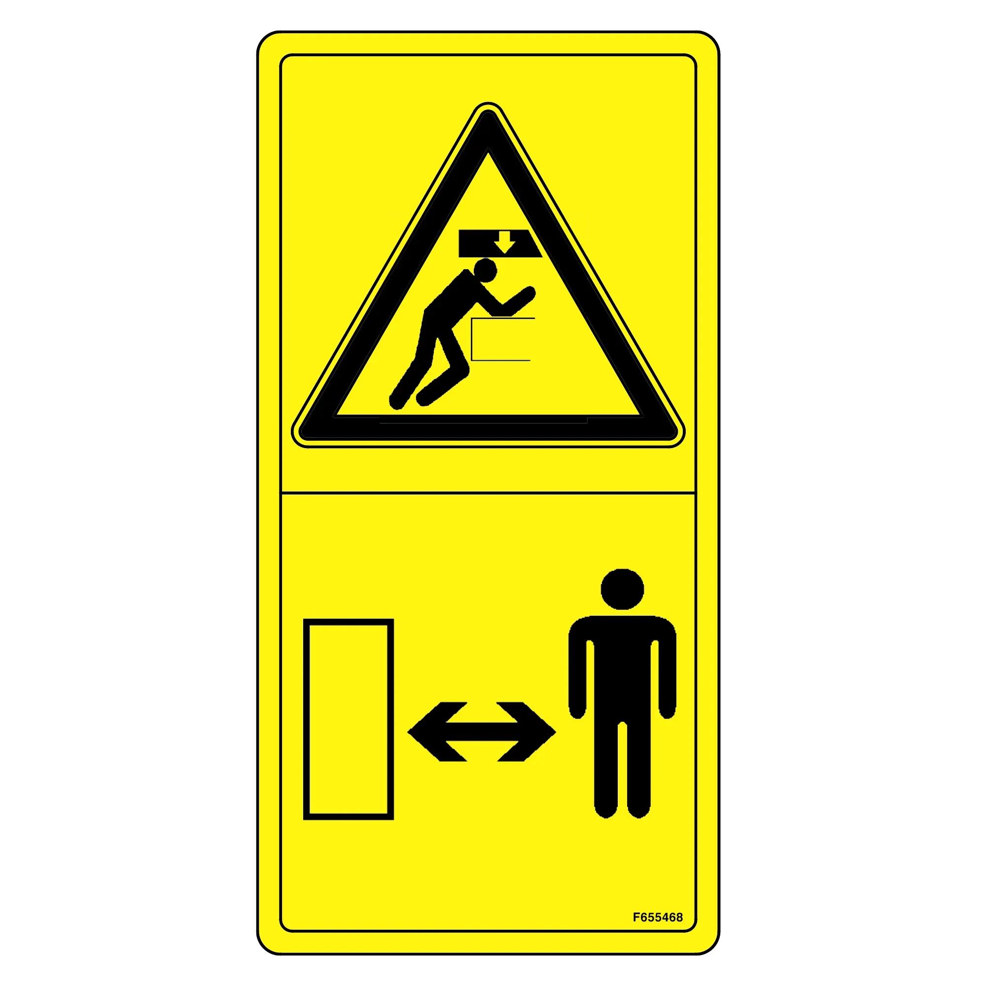 John Deere Label, Crushing of Body, Stay Safe Distance - F655468