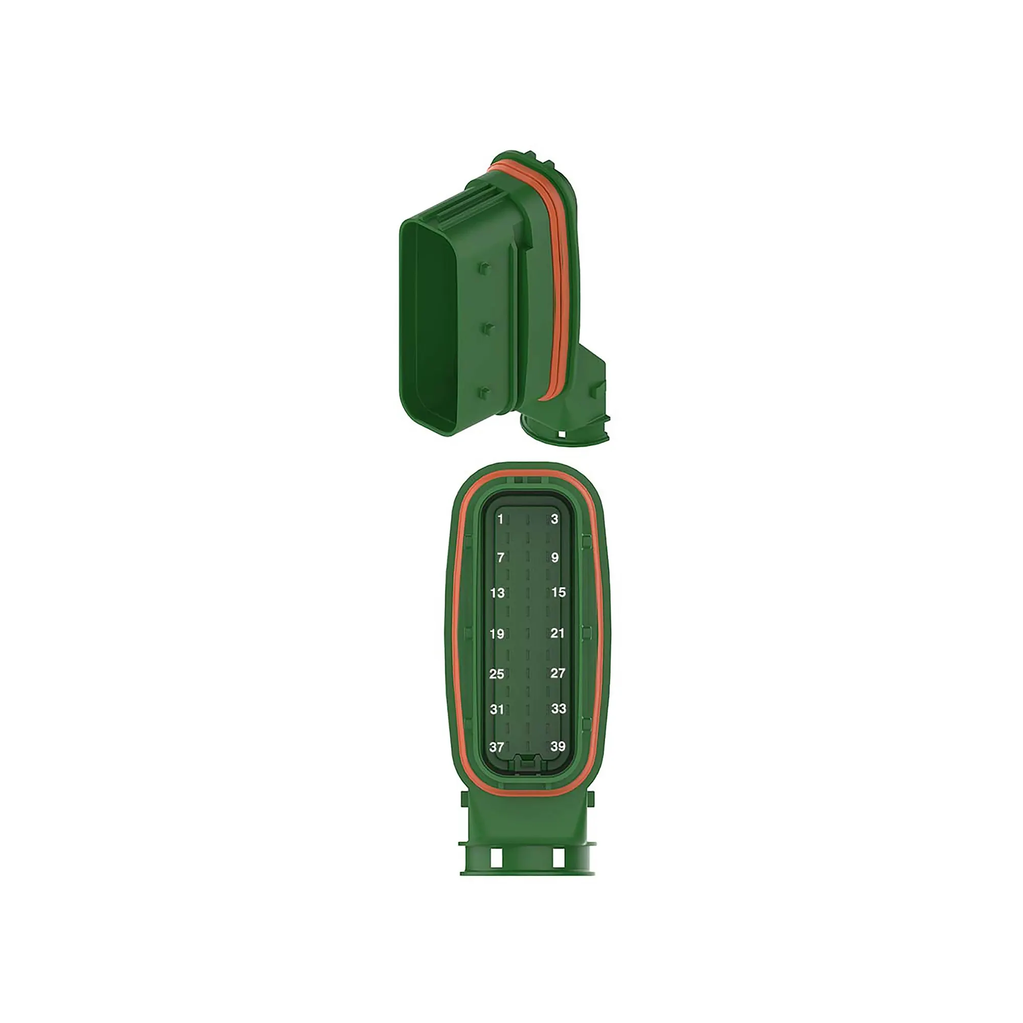 John Deere Green Internal Electrical Connector Housing - 57M13348